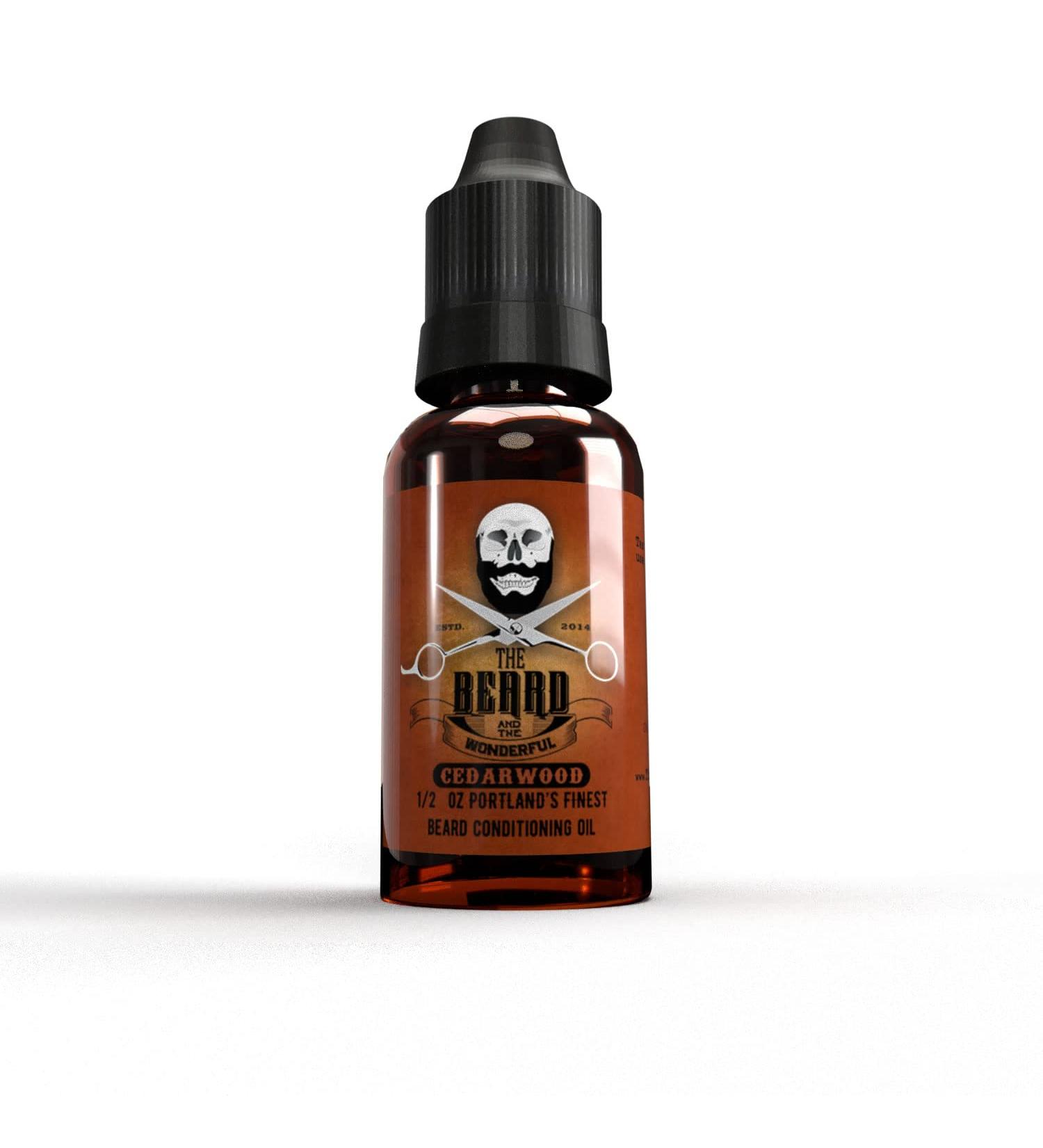 Beard Care Essential: Premium Beard Conditioning Oil with Natural Jojoba Oil - 15ml (Cedarwood) for Softening, Smoothing, and Strengthening Beard Growth | The Beard & The Wonderful - Buy Online on GoSupps.com