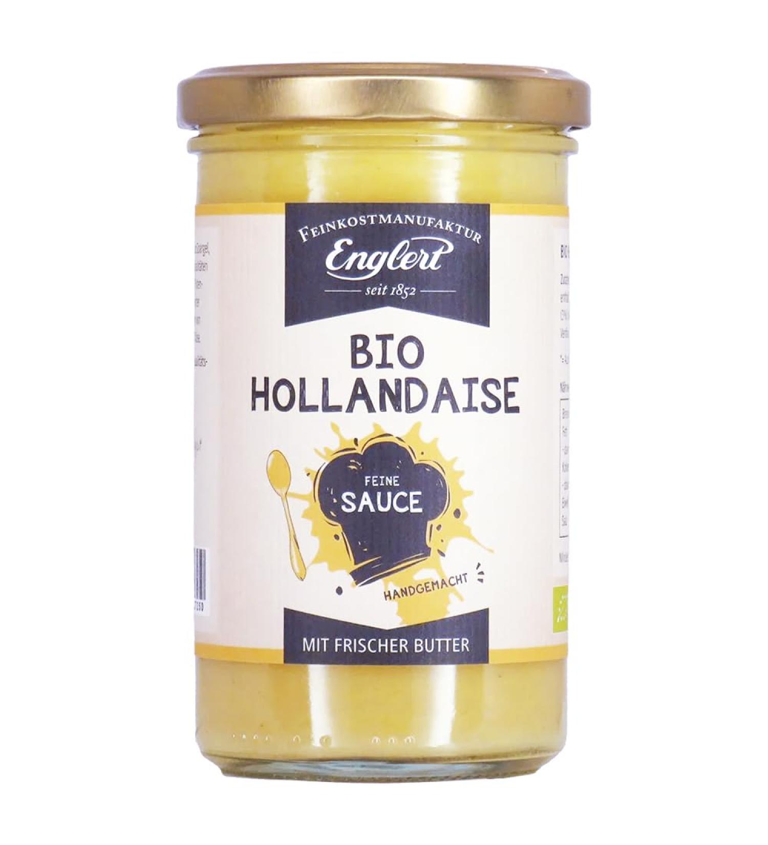 Englert | Hollandaise sauce | tastes good with asparagus meat and fish | Organic quality | 250 ml in a glass