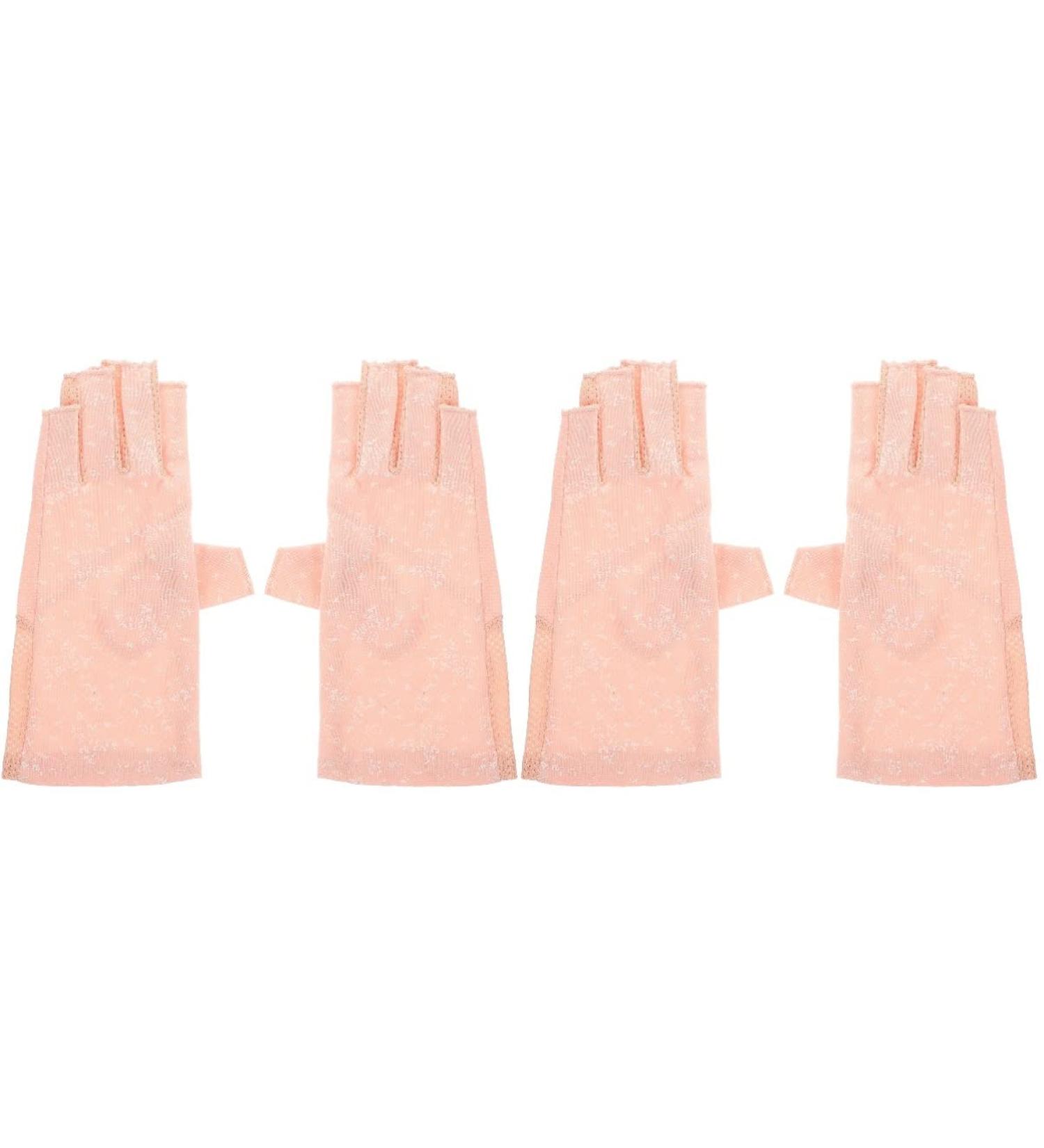 FRCOLOR 2 Pairs Sun Protection Half Finger Gloves Hand Gloves for Protection Guantes Para De Mujer Sun Gloves Uv Manicure Gloves Miss Nylon - Buy Online on GoSupps.com