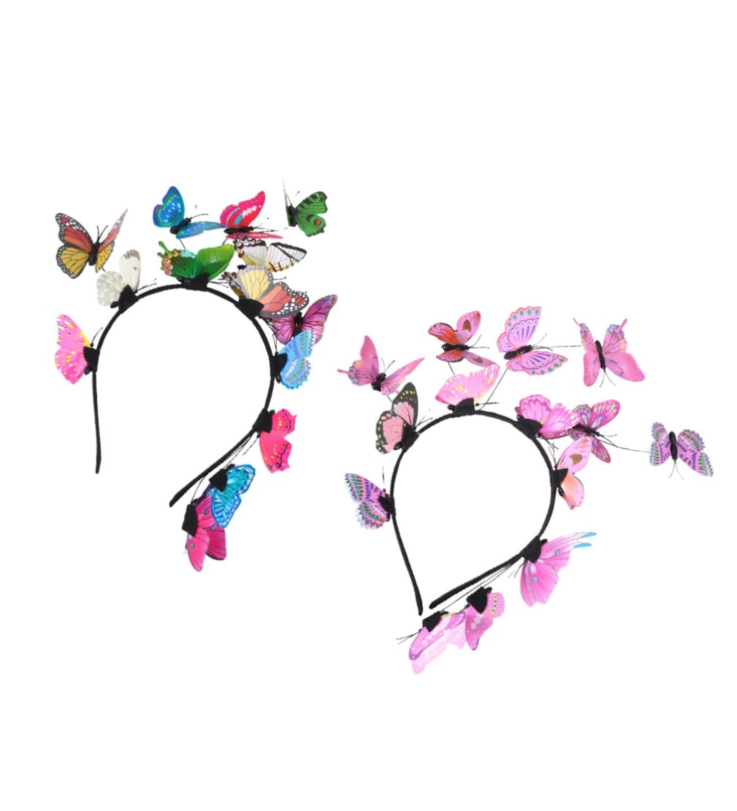 Lurrose Butterfly Headband Set - Bohemian Fascinator Hats for Weddings Tea Parties & Festivals | Hair Accessories & Party Crowns - Buy Online on GoSupps.com