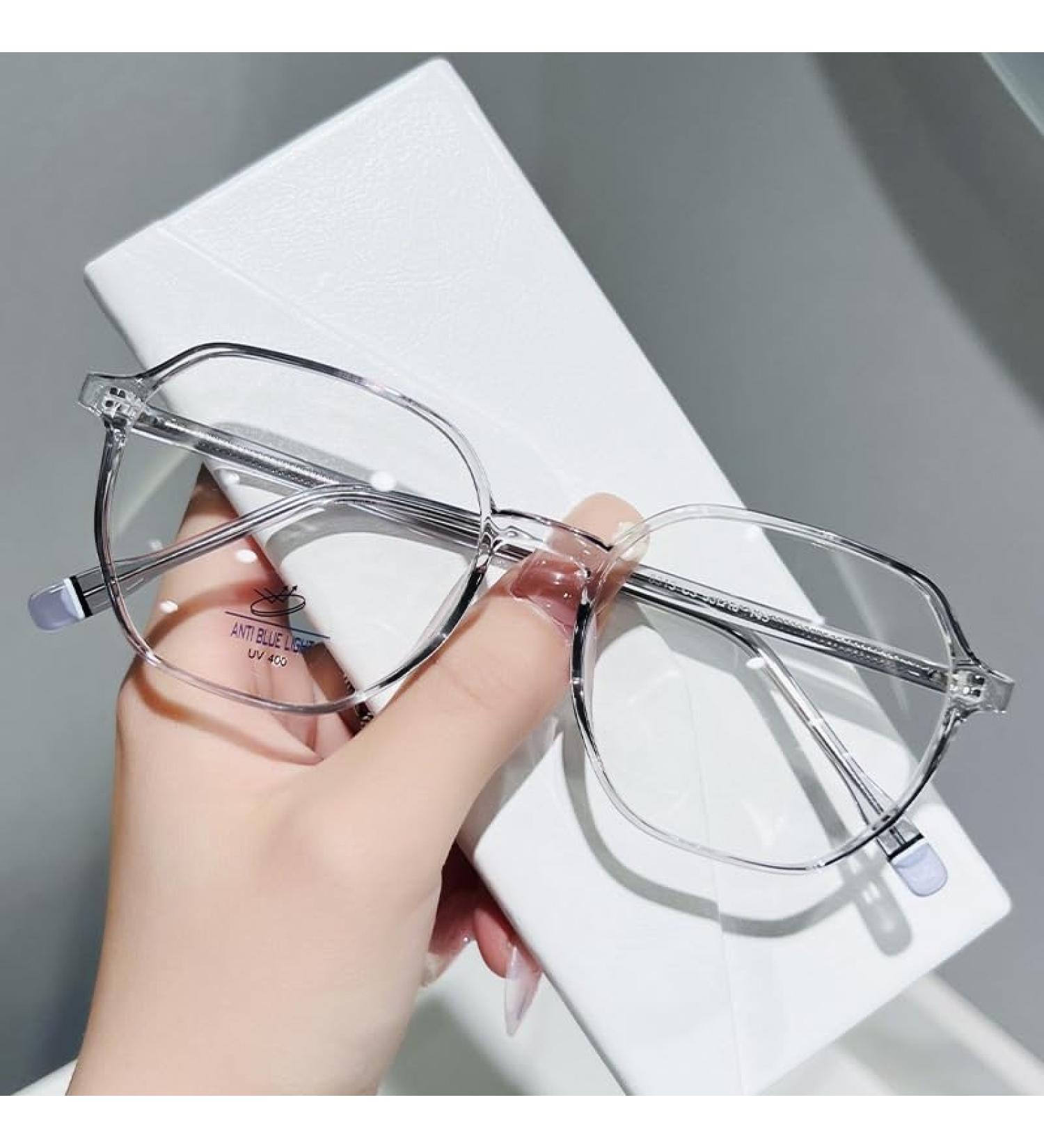 Qinzhenz Oversized Round Reading Glasses - Retro Anti-Blue Light +200 Gray Comfy Computer Readers for Fatigue Relief - Buy Online on GoSupps.com