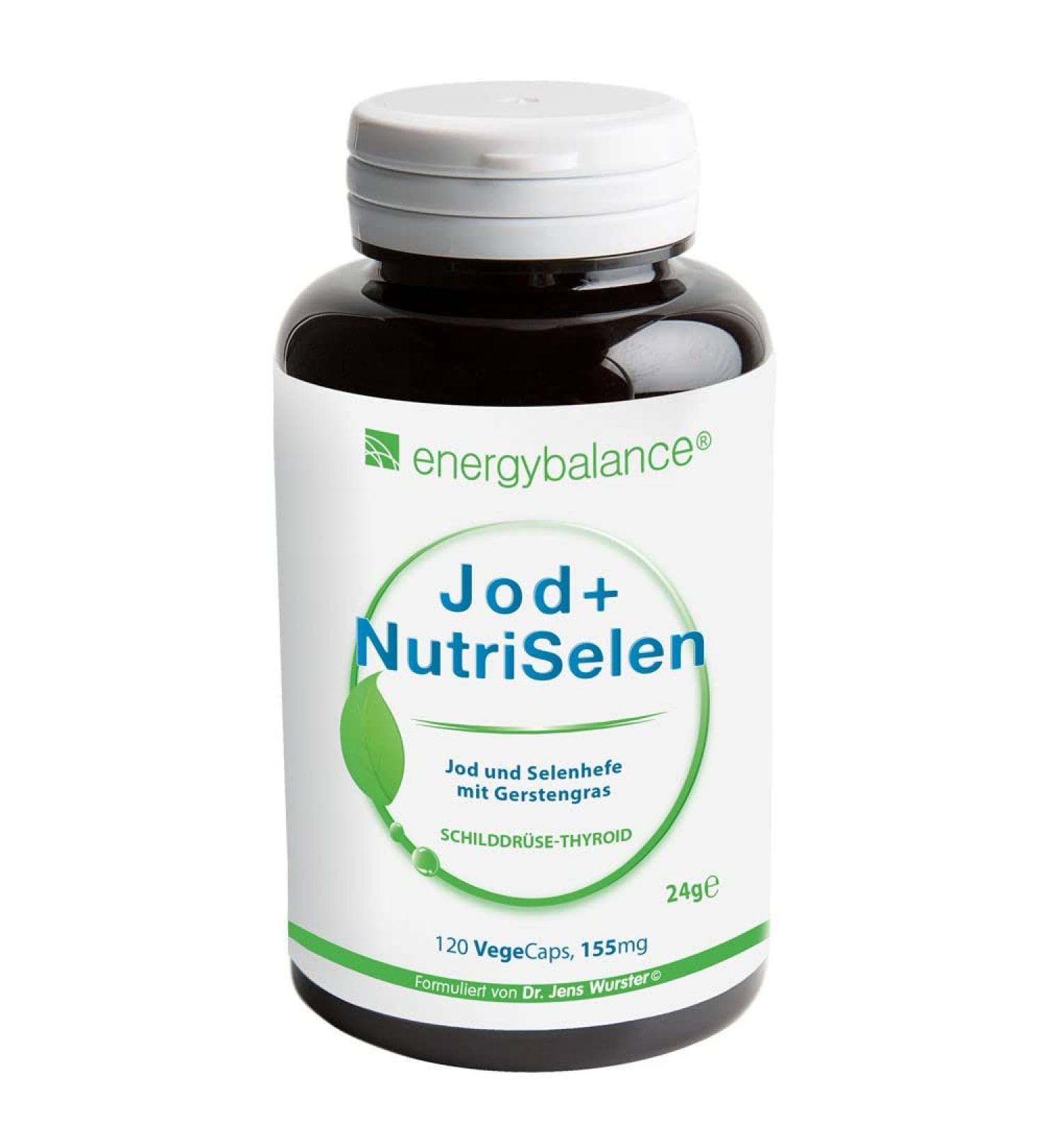 Energy Balance Iodine + Nutriselen - Thyroid Support Complex Capsules | Vegan Gluten-Free 120 Vegecaps - Boost Thyroid Health Naturally - Buy Online on GoSupps.com