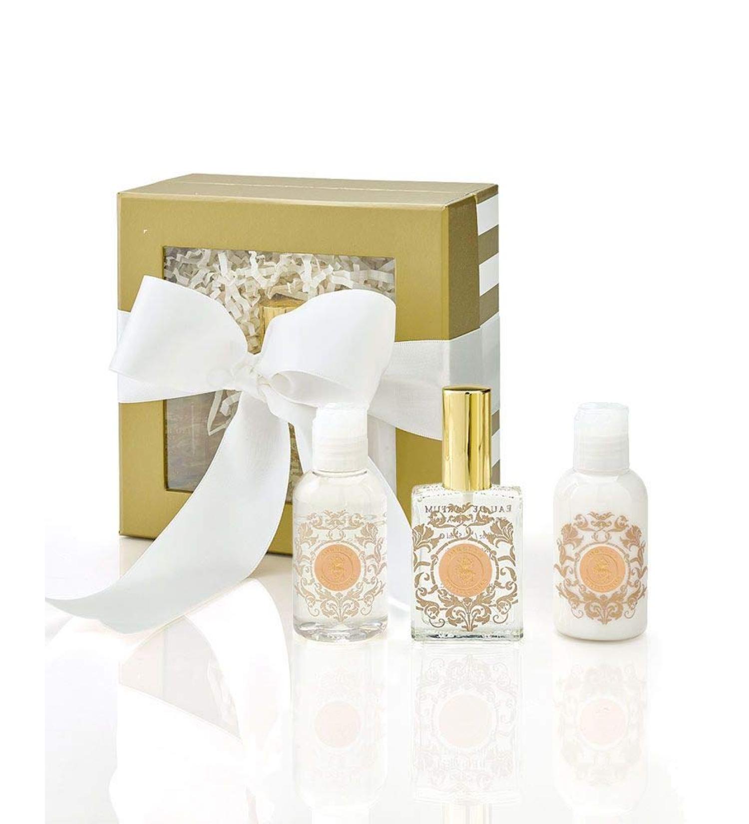 Shelley Kyle Sorella Mini Gift Set Includes Travel Size Perfume Lotion And Shower Gel Packaged in Beautiful Cream and Gold Gift Box with Ribbon Floral Fresh - Buy Online on GoSupps.com