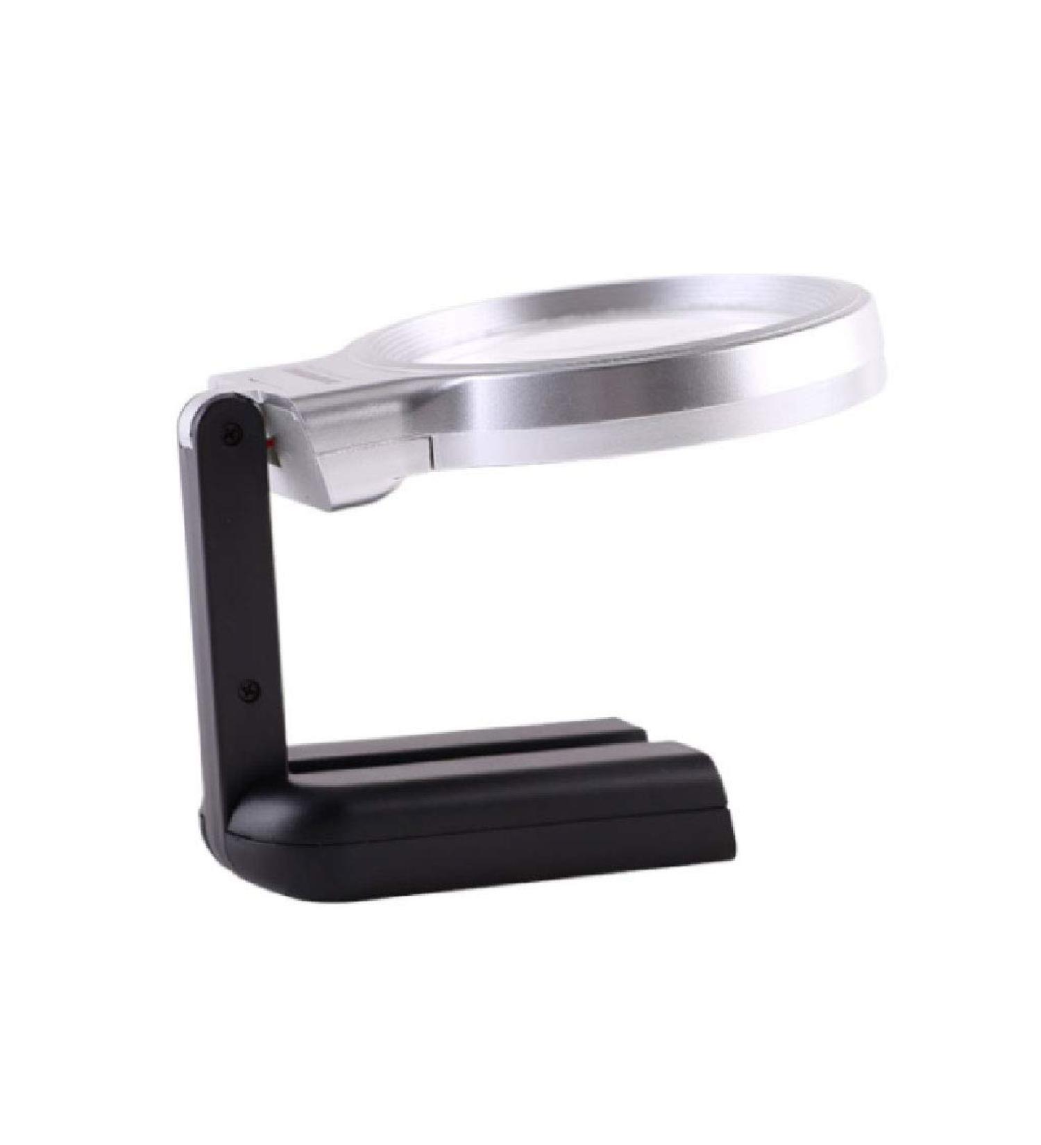 Magnifiers High Fold Collapsible Hand-held Desktop Magnifying Glass with Light HD 10 Times 20 Times Old Reading Identification Factory Inspection Quality Inspection Maintenance Des - Buy Online on GoSupps.com