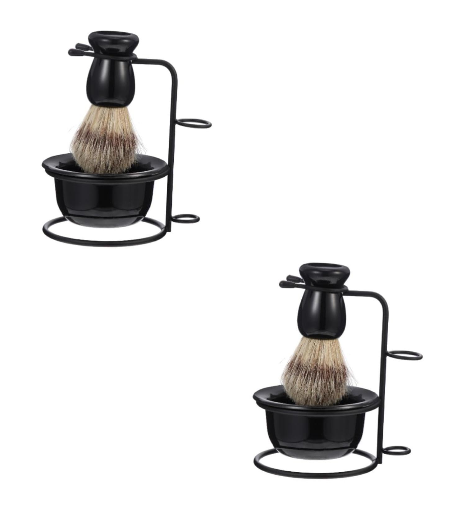 2 Sets Professional Beard Shaving Kit - Wear-Resistant Shaving Bowl & Brush for Perfect Shave - International Shipping Available - Buy Online on GoSupps.com