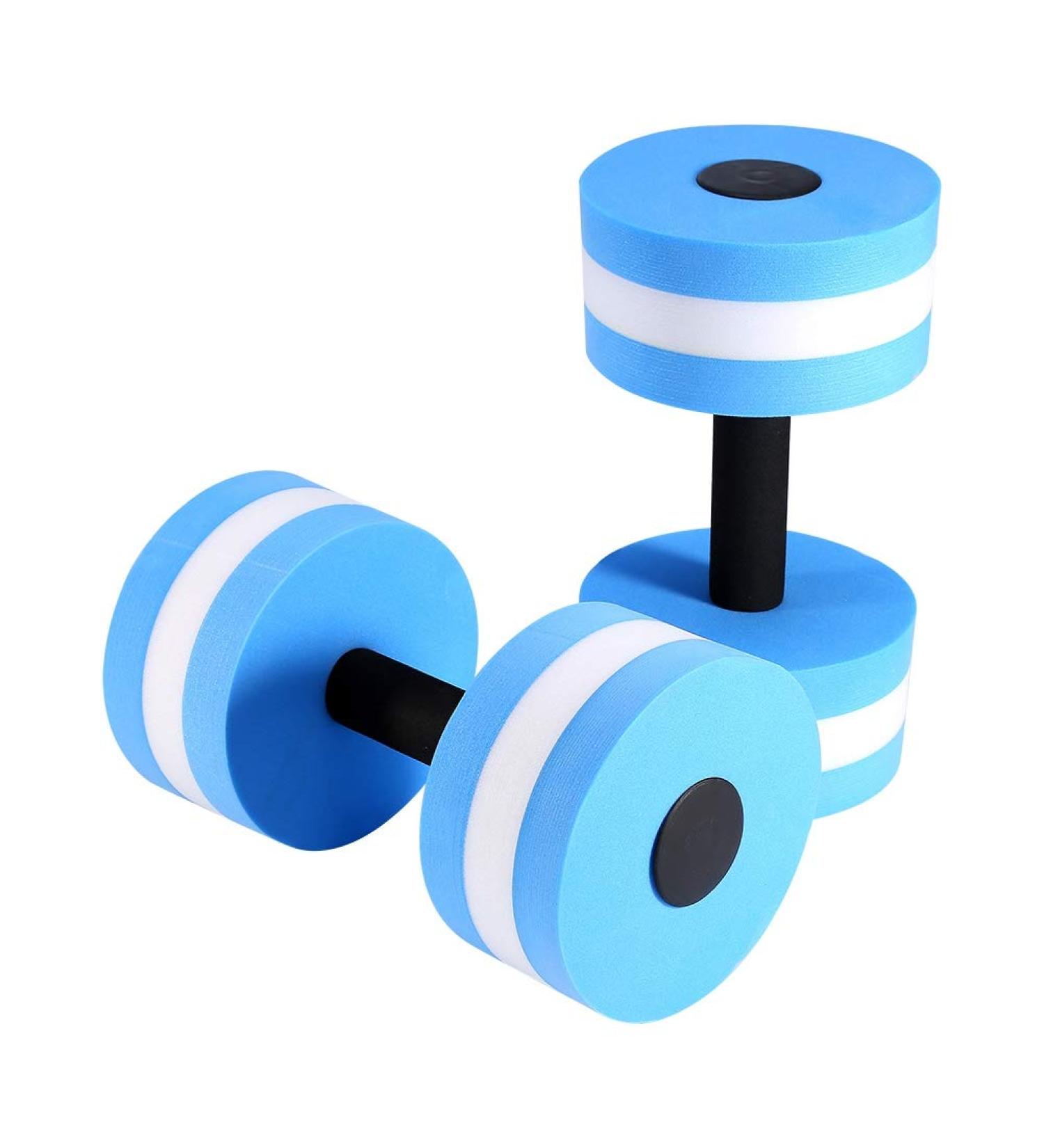 2pcs Water Aerobic Foam Dumbbells | Aqua Fitness Barbells for Swimming Pool Exercise & Weight Loss - Buy Online on GoSupps.com