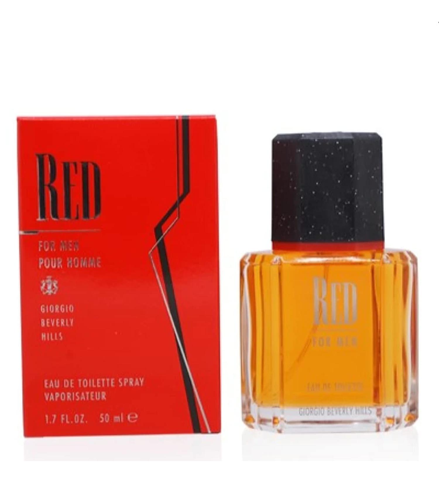 Red by Giorgio Beverly Hills for Men Eau De Toilette Spray 1.7-Ounce 1.7 Fl Oz (Pack of 1)