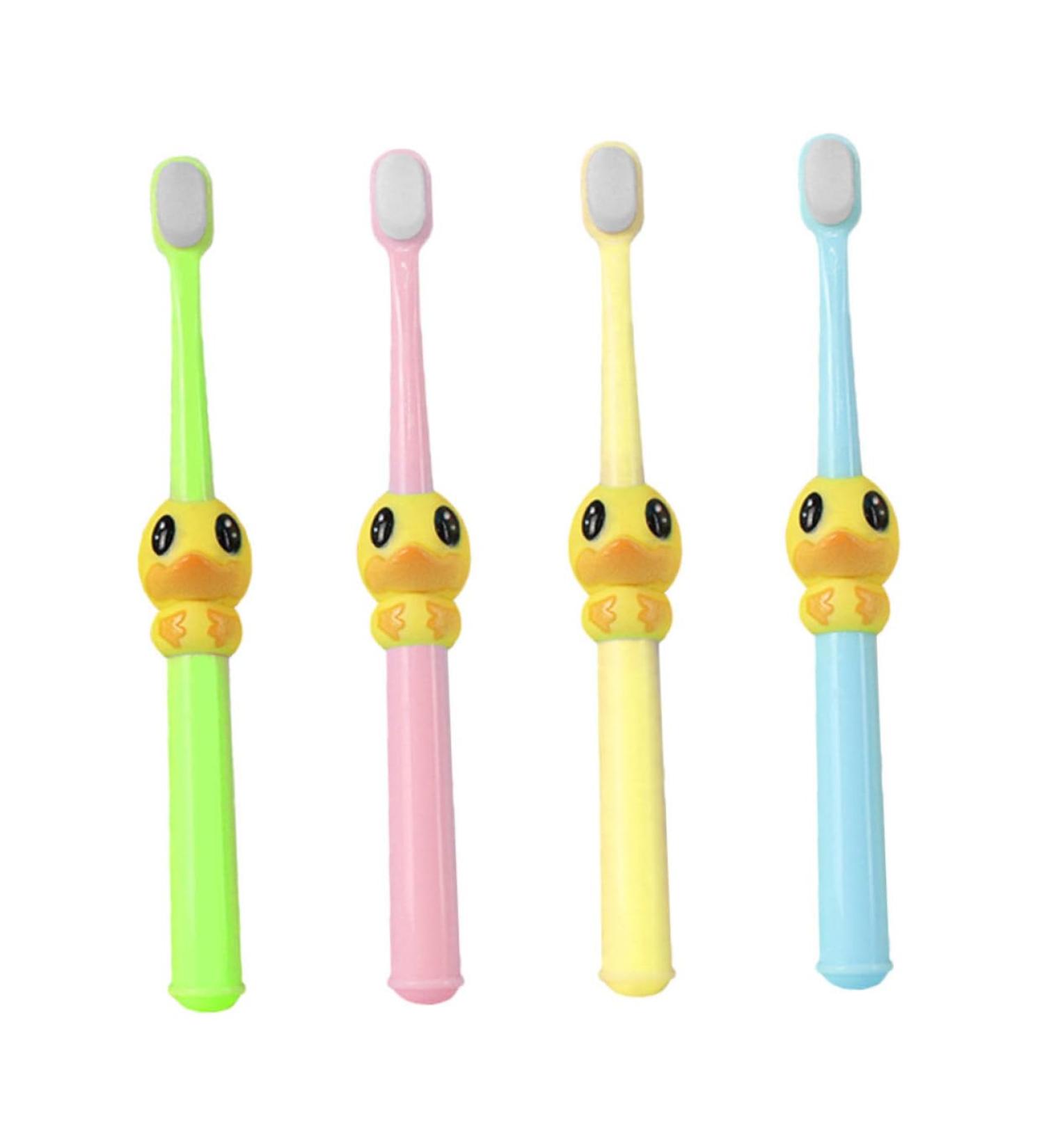 Shop Healvian Cartoon Baby Toothbrush - 4 Pack Nano Travel Toothbrushes for Kids & Adults - Buy Online on GoSupps.com
