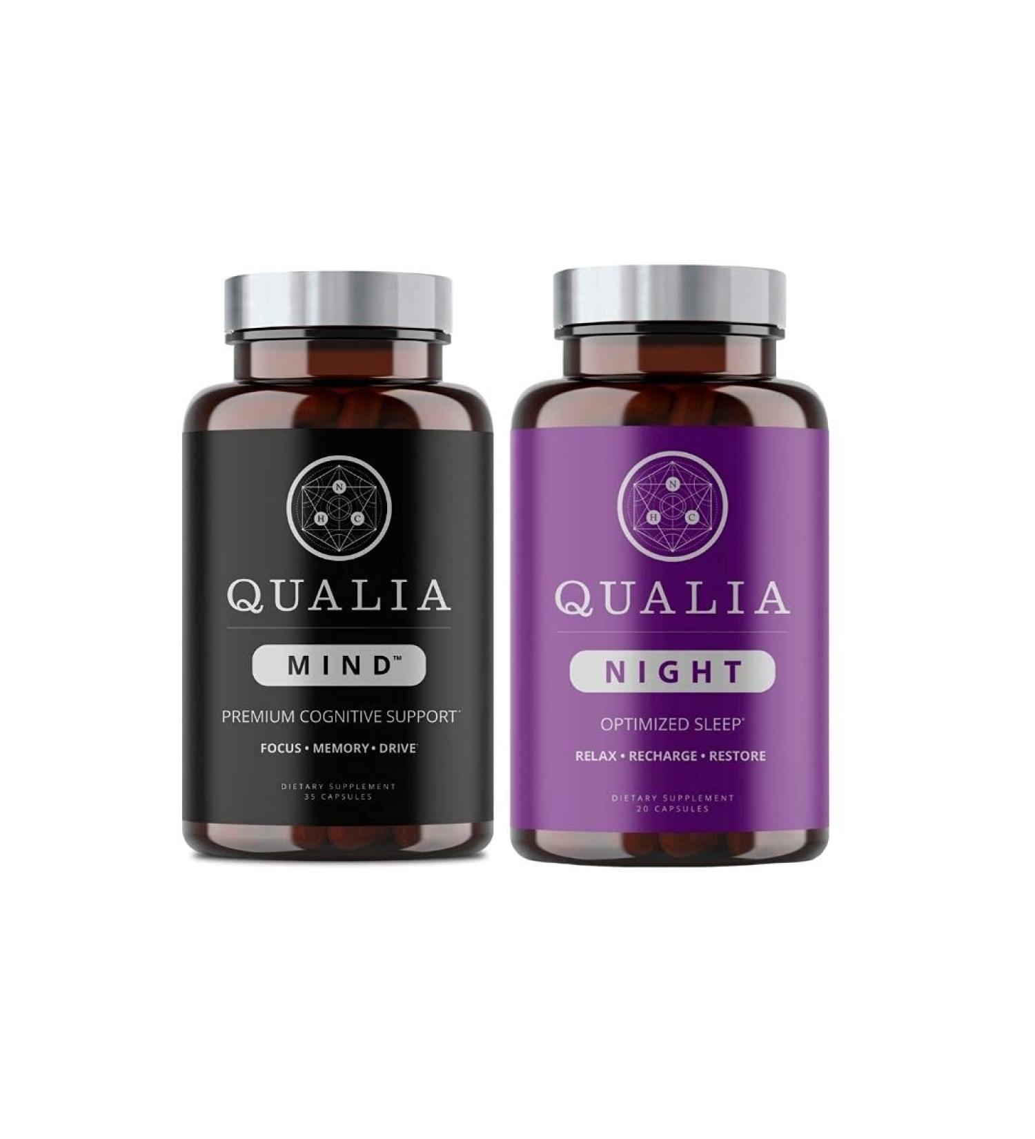 Qualia Mind & Night by Neurohacker Collective: Premium Nootropic for Mental Performance & Sleep Support - Buy Online on GoSupps.com
