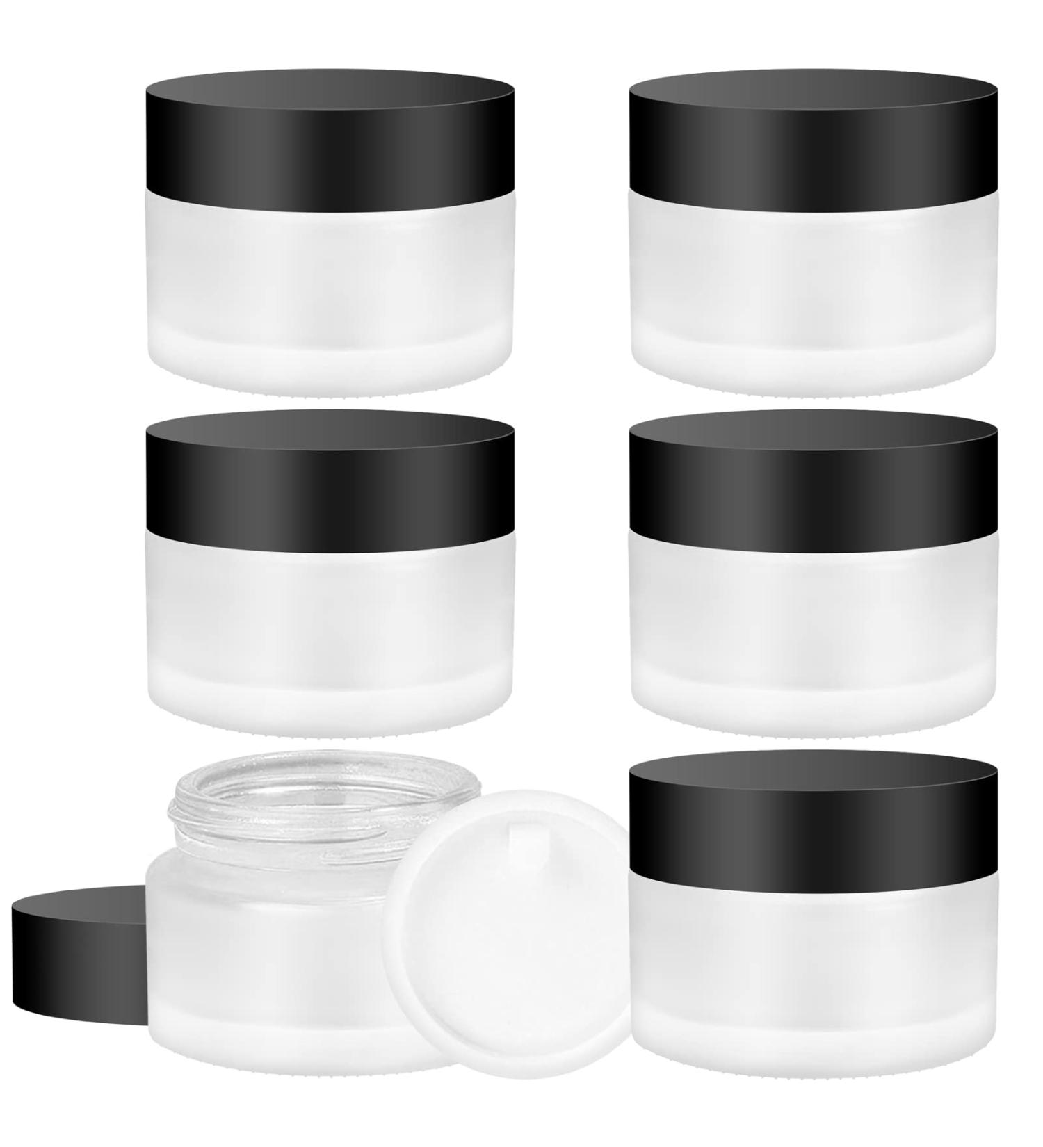 WINSDL Cream Containers - 30ml Glass Bottles (Set of 6) for Cosmetic Ointments - Safe & Durable - Buy Online on GoSupps.com
