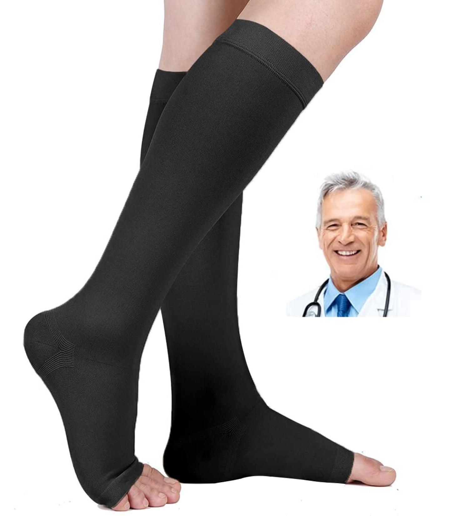 SEXYEYE T.E.D. Anti Embolism Compression Stockings 15-20 mmHg Unisex - Black, Small (1 Pair) - Buy Online on GoSupps.com