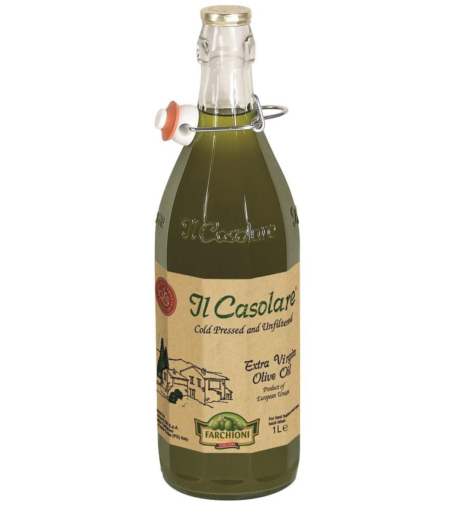 Farchioni Il Casolare Extra Virgin Olive Oil - Unfiltered & Cold Pressed (1L) - Premium Quality for International Shipping - Buy Online on GoSupps.com