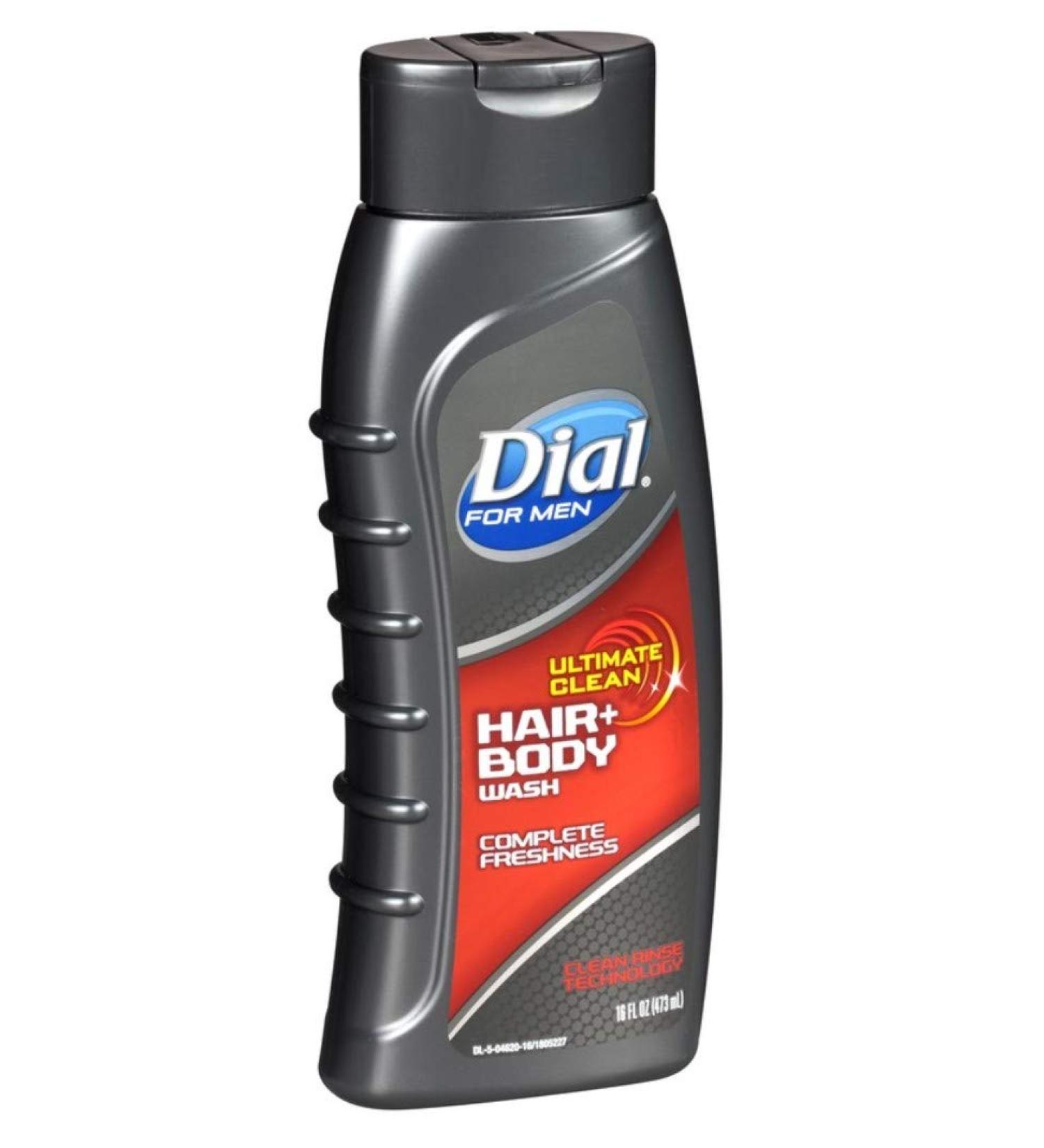 Dial For Men Body Wash + Hair Ultimate Clean 16 Ounce (473ml) (Pack of 6)
