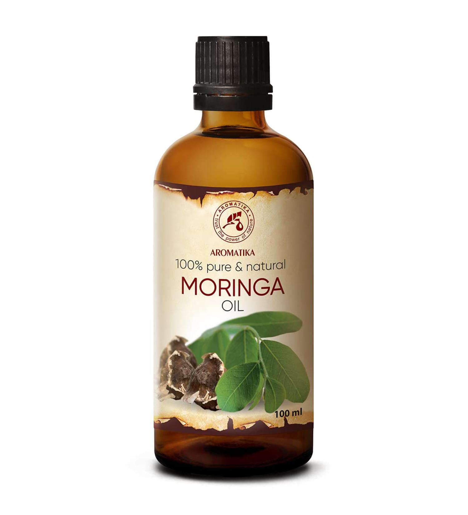 Moringa Oil 100ml - Cold-Pressed Moringa Oleifera Seed Oil for Anti-Aging Skin & Hair Care | Premium Carrier Oil - Buy Online on GoSupps.com
