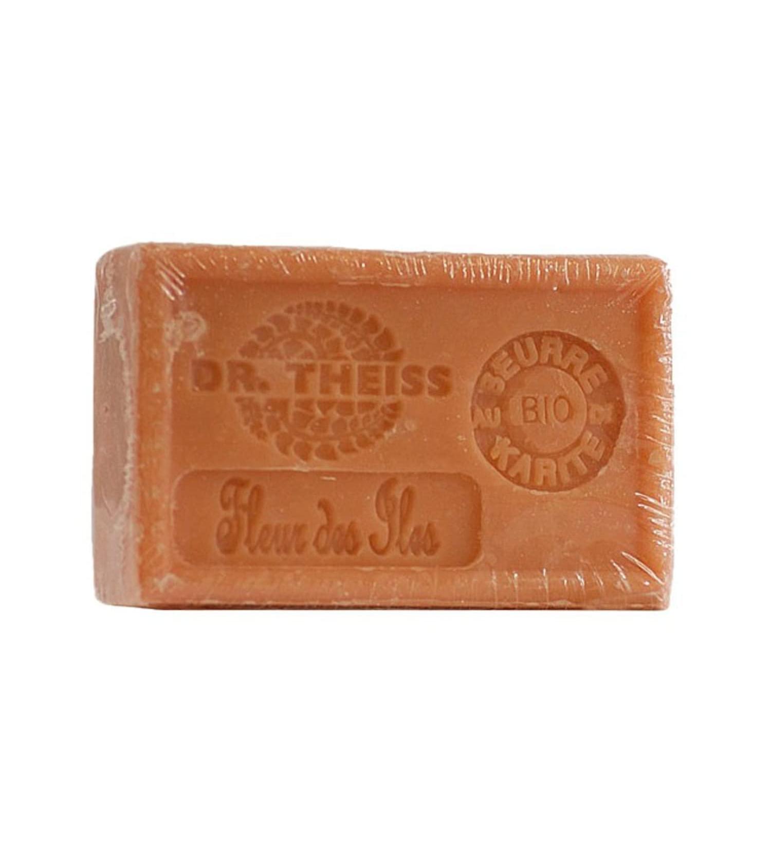 Dr Theiss - Marseille Soap Flowers of the Islands - Bar of Soap with Organic Shea Butter and Organic Olive Oil - Authentic Marseille Soap - 125gr