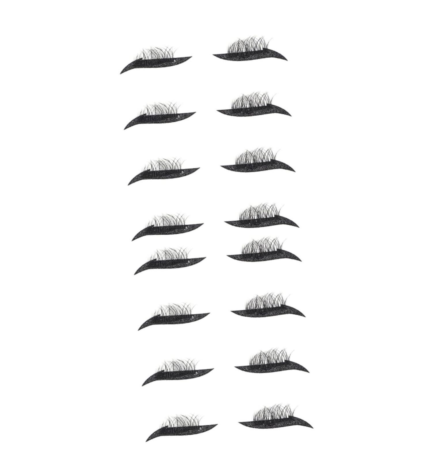 NOLITOY 8 pairs Strip Waterproof Stickers Line Glitter Decal Eye Black Dense Makeup Eyelash Tools Eyeliner 1 count (Pack of 1) Blackx2pcs - Buy Online on GoSupps.com