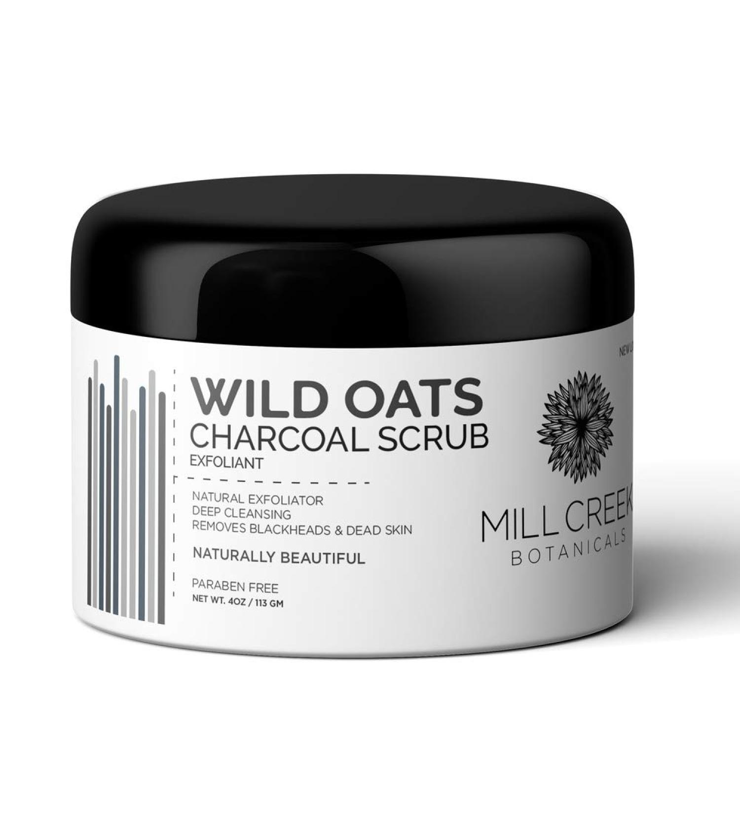 Wild Oats Charcoal Scrub Mill Creek 4 oz Cream