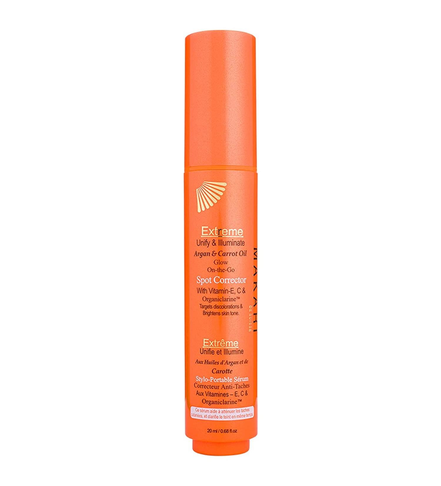 Makari Extreme Argan & Carrot Oil Spot Corrector Pen - Targeted Brightening Treatment for Dark Blemishes & Hyperpigmentation | Reduce Skin Discoloration with Organiclarine - Buy Online on GoSupps.com