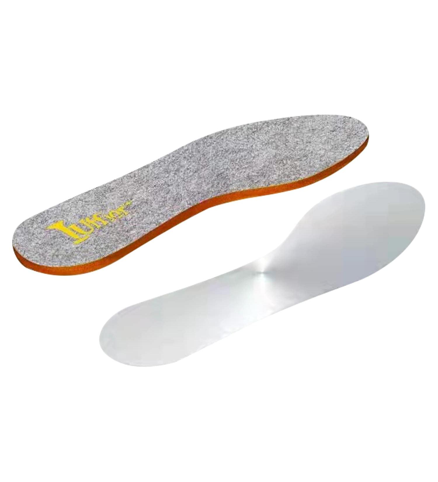 Tuffior Puncture Resistant Flexible Steel Plate Warm Felt Insoles - Nail Proof Safety Work Shoes - Large Size - 1 Pair Insoles & 1 Pair Heel Cushions - Buy Online on GoSupps.com