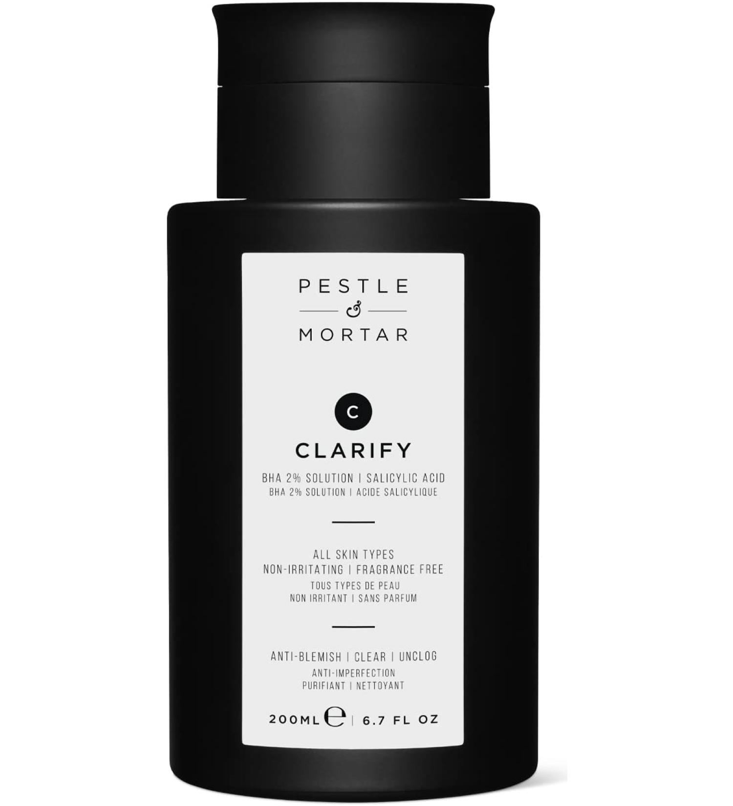 Pestle & Mortar Clarify 2% BHA Toner - Salicylic Acid Acne Treatment Exfoliant & Oil Control 6.76 oz - Ship Worldwide - Buy Online on GoSupps.com