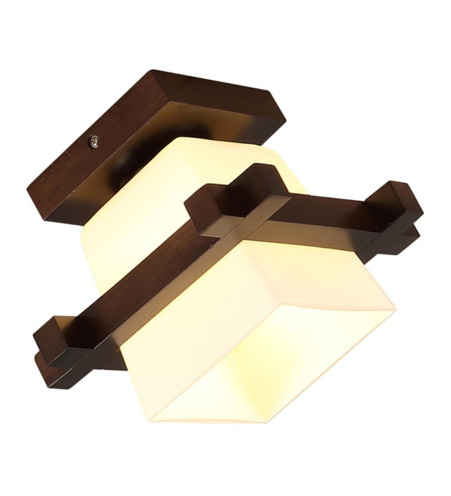 Hemobllo Solid Wood Ceiling Lamp Ceiling Hanging Light Hanging Lamp Pendant Light LED Wall Lamp Coffee Glass - Buy Online on GoSupps.com