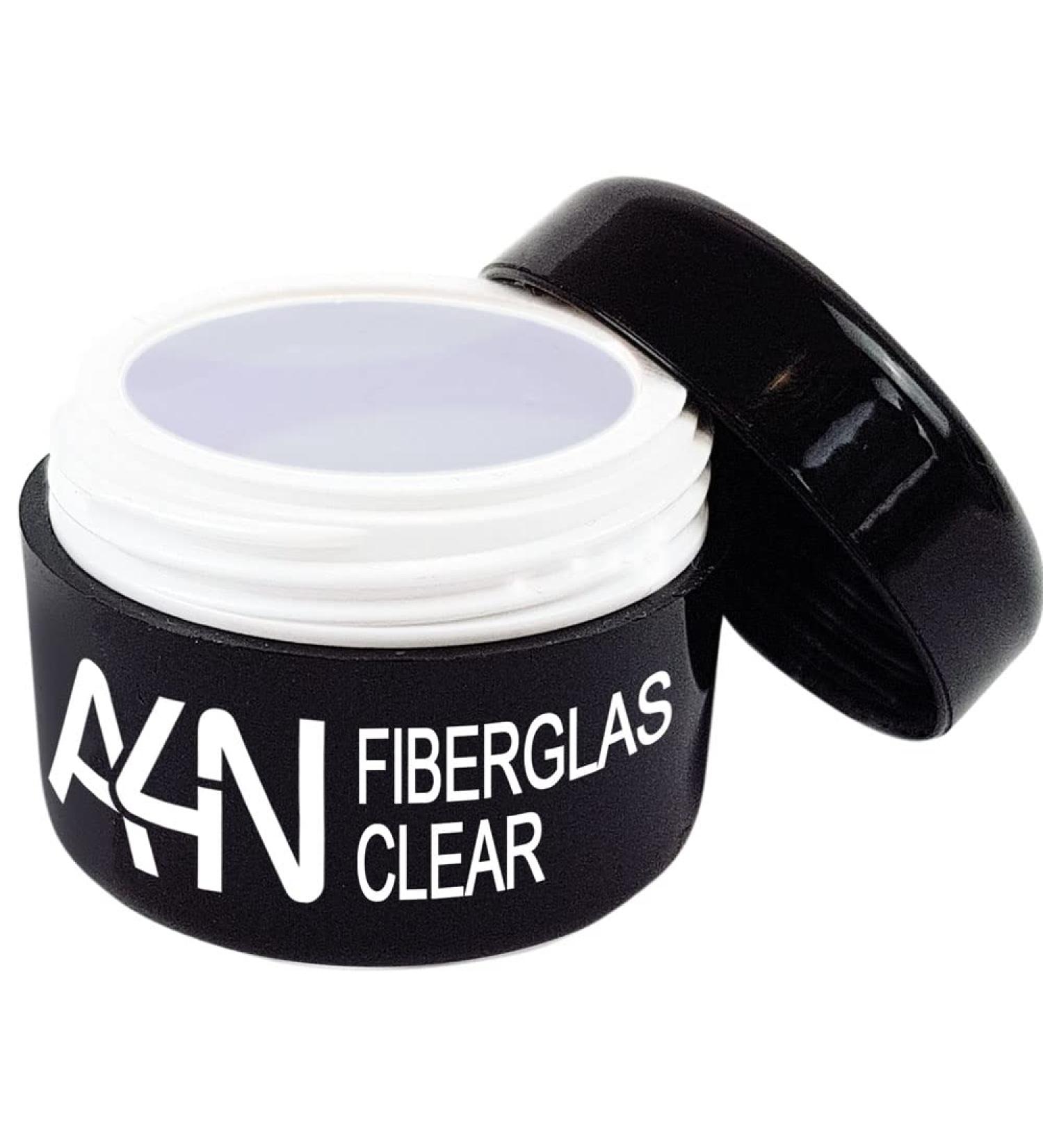 aktive4Nails fiberglass modeling gel with fiberglass strips extremely stable (CLEAR 50ml)