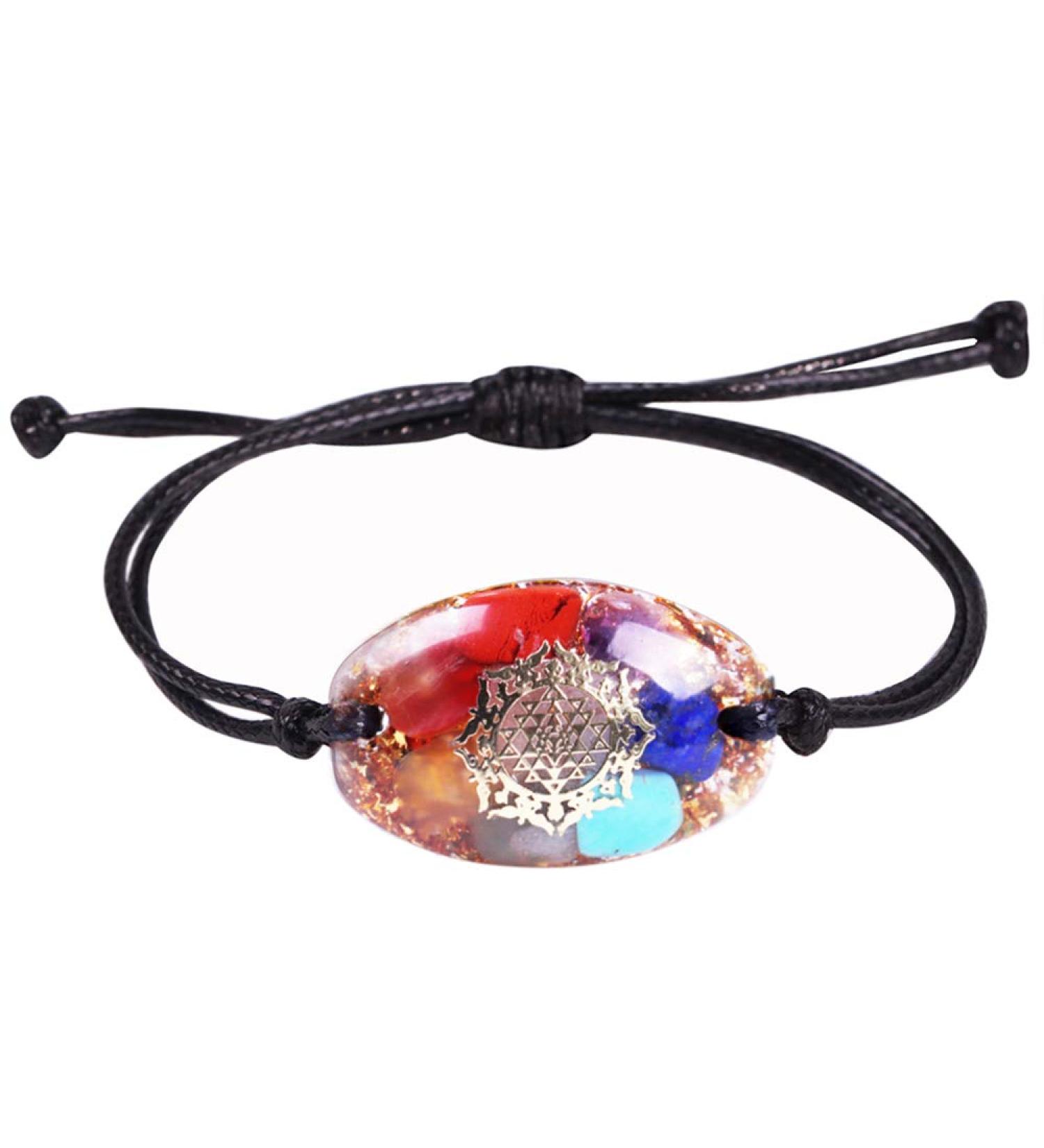 Orgone Bracelet 7 Chakra Blancing Energy Crystals Bangle Healing Orgonite Jewelry Charm Handmade Gift - Buy Online on GoSupps.com