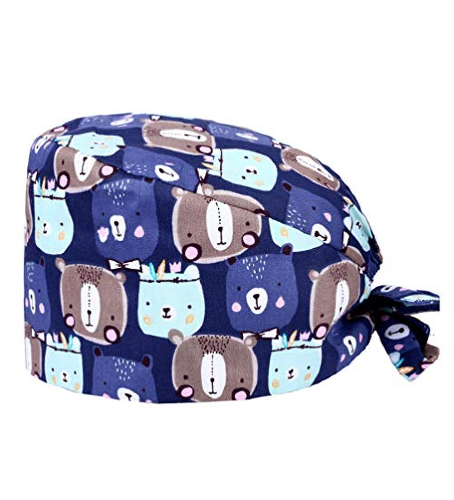 TENDYCOCO Printed Surgical Cap - Adjustable Nurse Hat for Scrubs - Buy Online on GoSupps.com