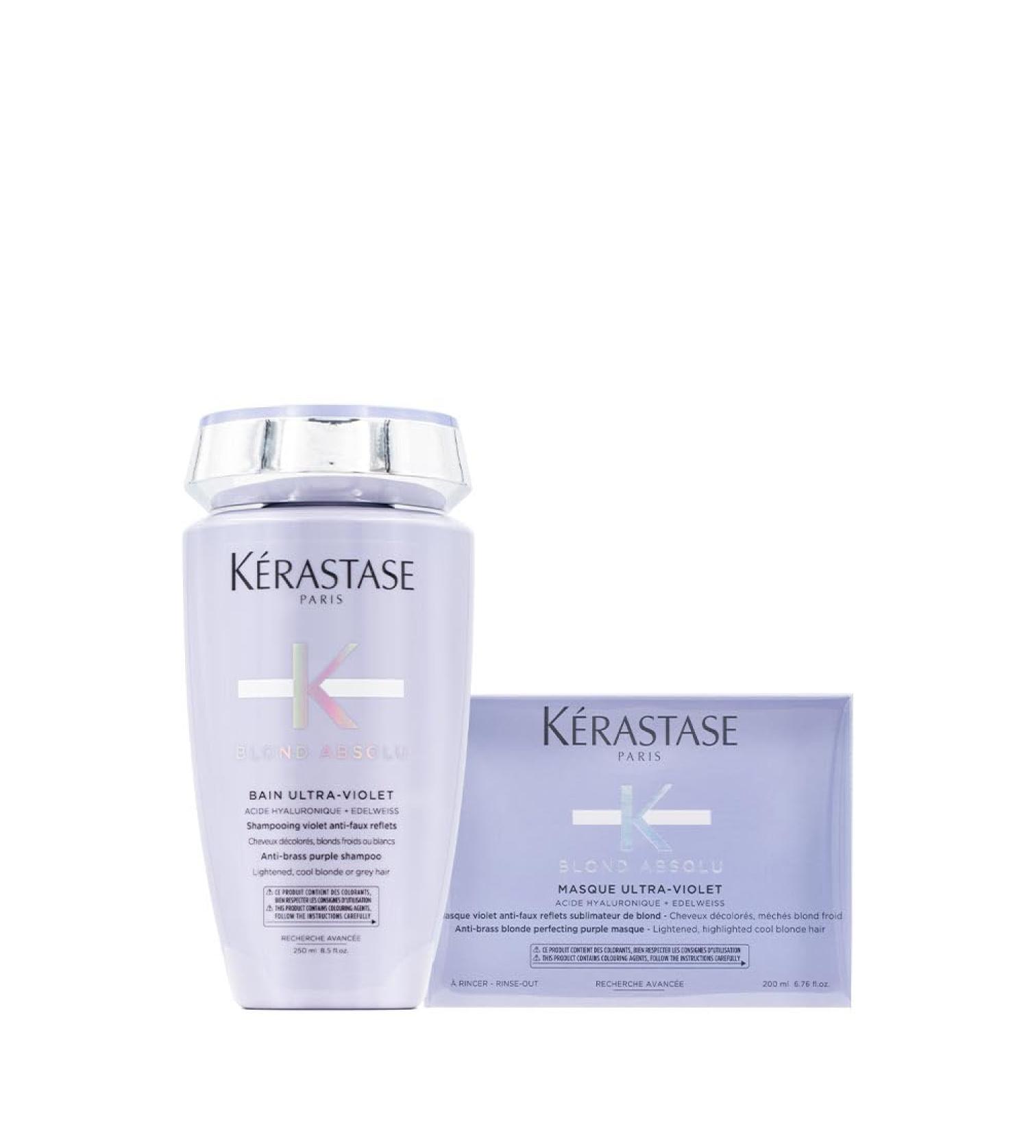 Kerastase Blond absolu Ultra violet bath kit 250ml Mask 200ml