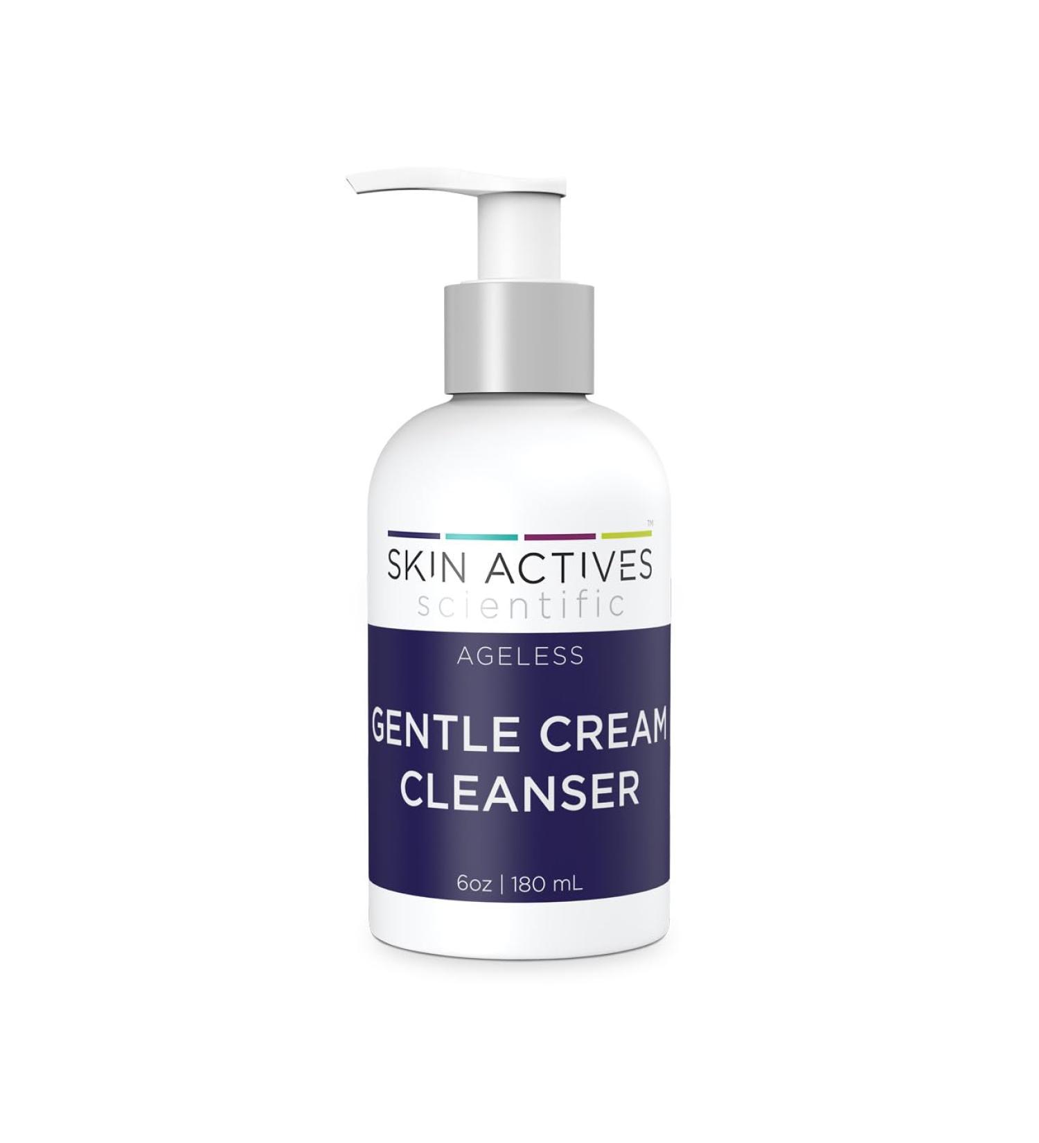Skin Actives Gentle Cream Face Cleanser | 6 fl. oz. | Moisturizes and Nourishes | For All Skin Types including Sensitive or Dry Skin