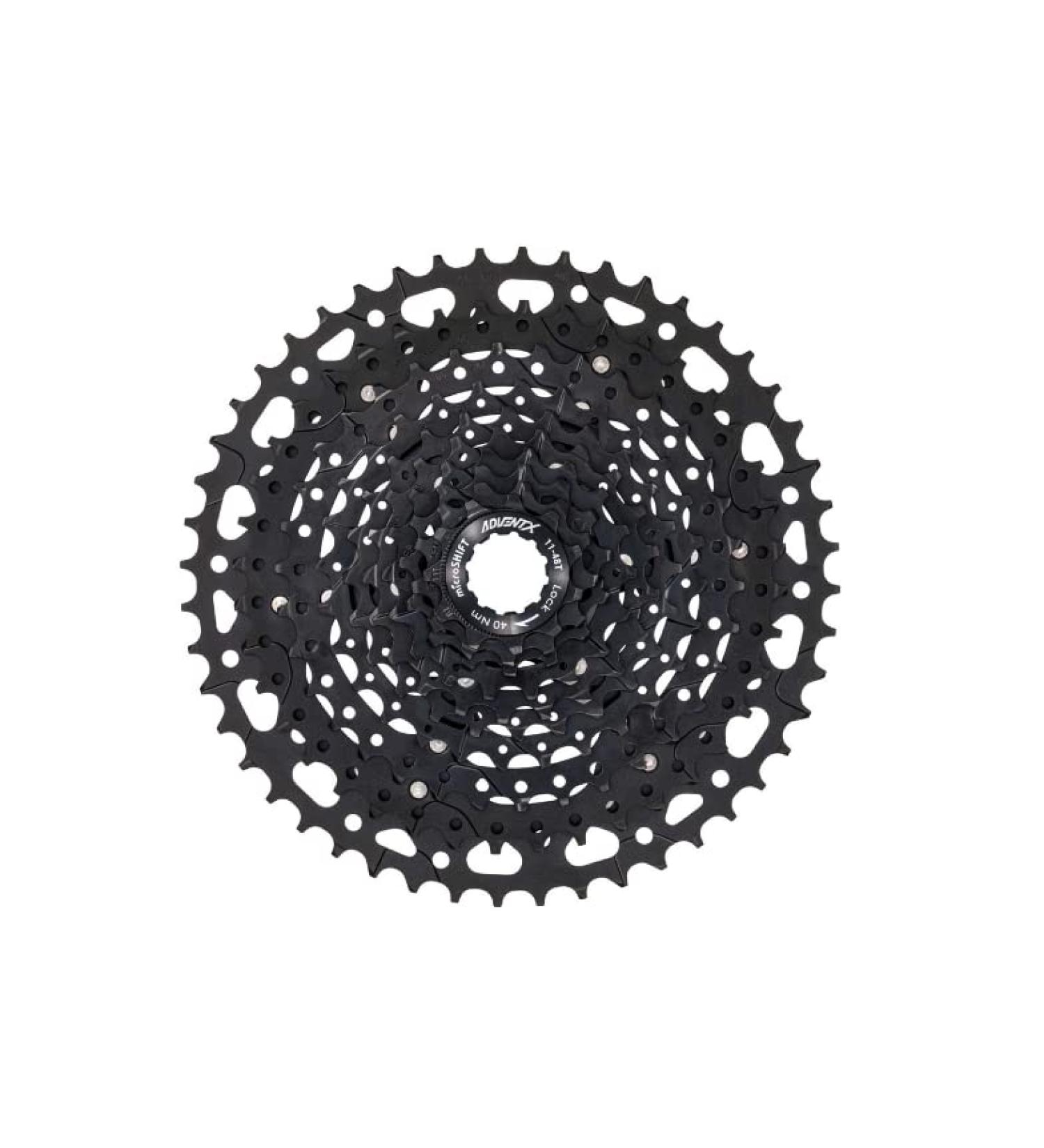 Microshift | Advent X Cassette | 10-Speed | 11-48t | Black | Alloy Spider