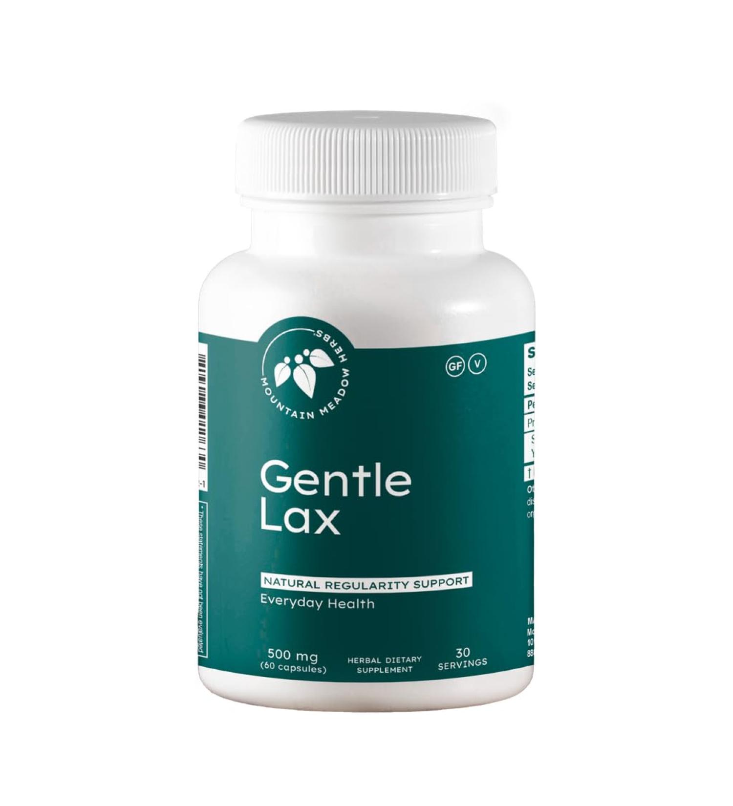 Mountain Meadow Herbs Gentle Lax Natural Herbal Laxative Gentle Relief Supports Healthy Digestion and Regularity Promotes Bowel Comfort and Detox Non-Habit Forming Colon Cleanse 500 mg (60 ct) - Buy Online on GoSupps.com