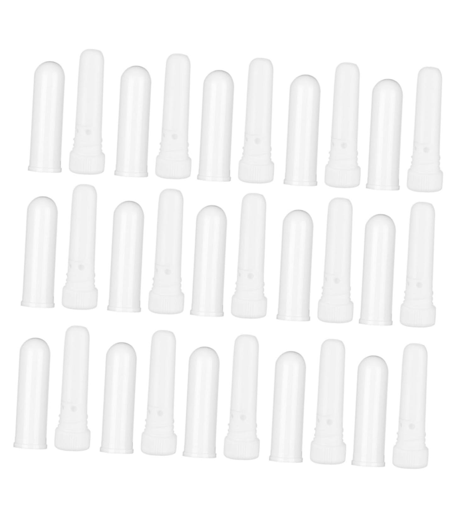 LALAFINA 15pcs Nasal Inhaler Sticks | Empty Essential Oil Container | Plastic Blank White | 6.3x1.7cm - Buy Online on GoSupps.com