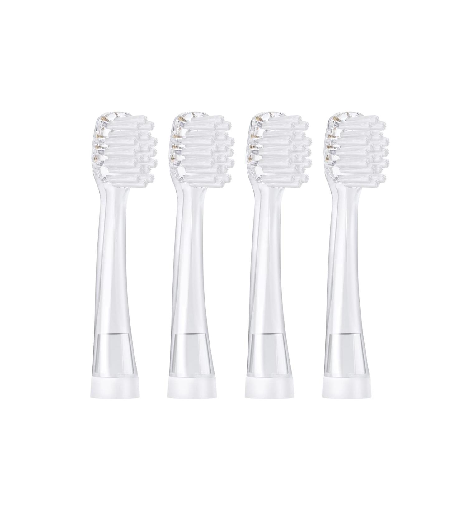 SEAGO SG602 SG902 Replacement Brushes - 4 Soft Plug Heads for Baby Sonic Electric Toothbrush (Ages 18-36 Months) - Buy Online on GoSupps.com