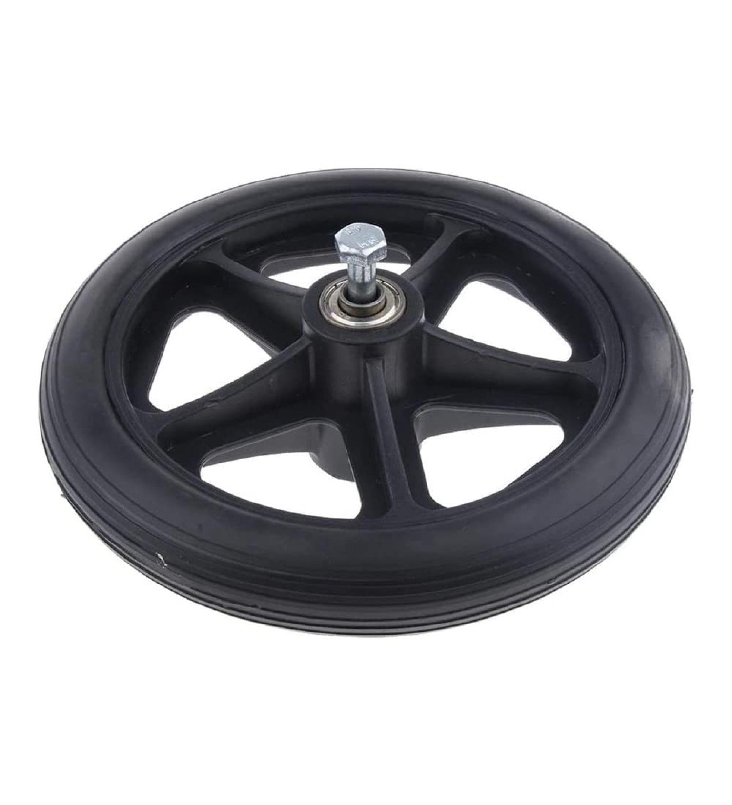 Castors 2pcs Black 7inch Wheelchair Front Caster - Wheelchair Wheels Replacement - Heavy Duty & Anti-Slip Bearing 5/16 Inch - Buy Online on GoSupps.com