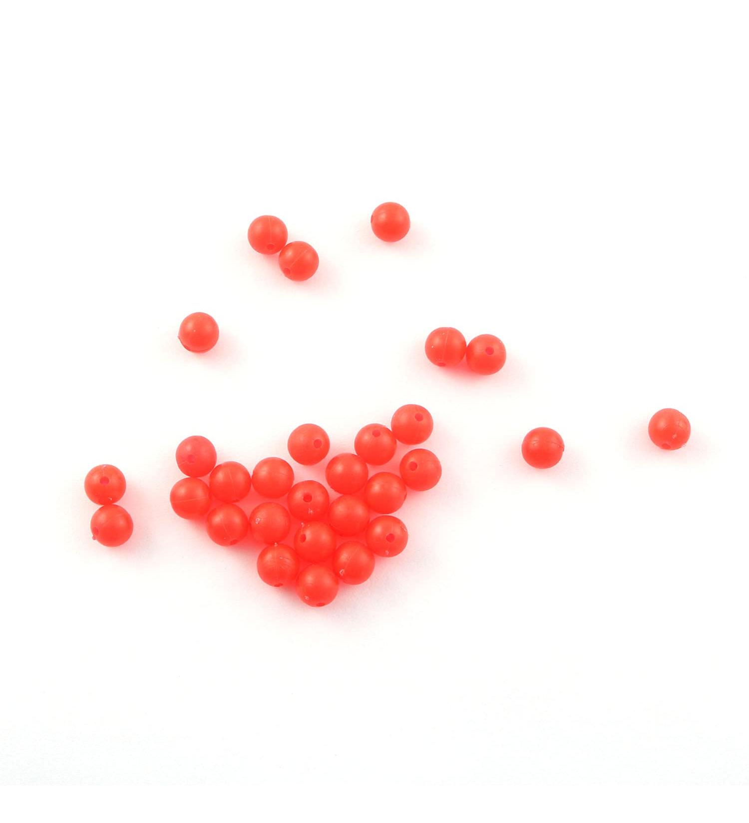 JCBIZ 100pcs 8mm Red Glow Fishing Line Leader Rig Plastic Bait | Fishing Supplies - Buy Online on GoSupps.com