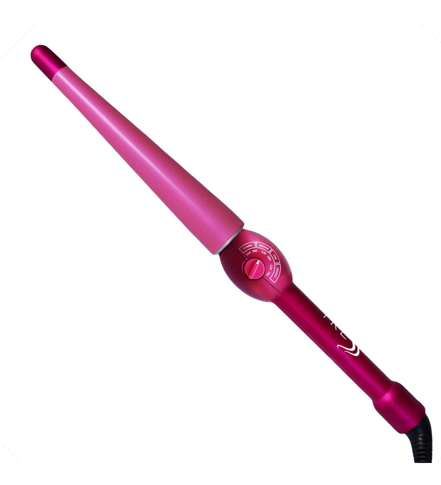 Mr Big Tapered Curling Wand - Long Barrel Ceramic Curling Iron for Long Hair | 6 Heat Settings Dual Voltage Auto Off - 2/3 to 1.25 Diameter - Buy Online on GoSupps.com