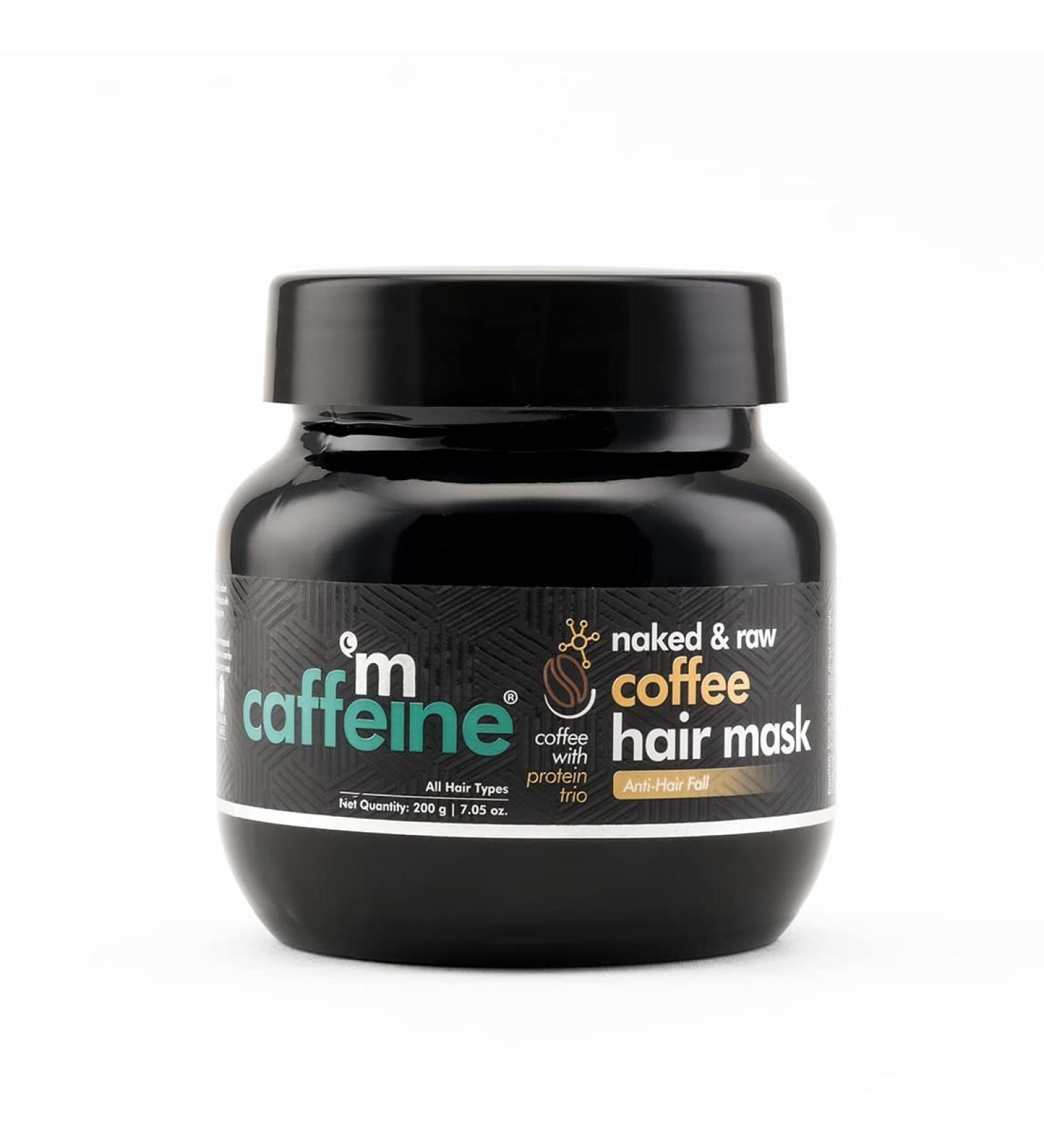 Anti Hair Fall Hair Mask - SLS & Paraben Free | Coffee Proteins & Pro Vitamin B5 | 200gm for Curly & Straight Hair | Hydrate Dry & Frizzy Hair - International Shipping Available - Buy Online on GoSupps.com
