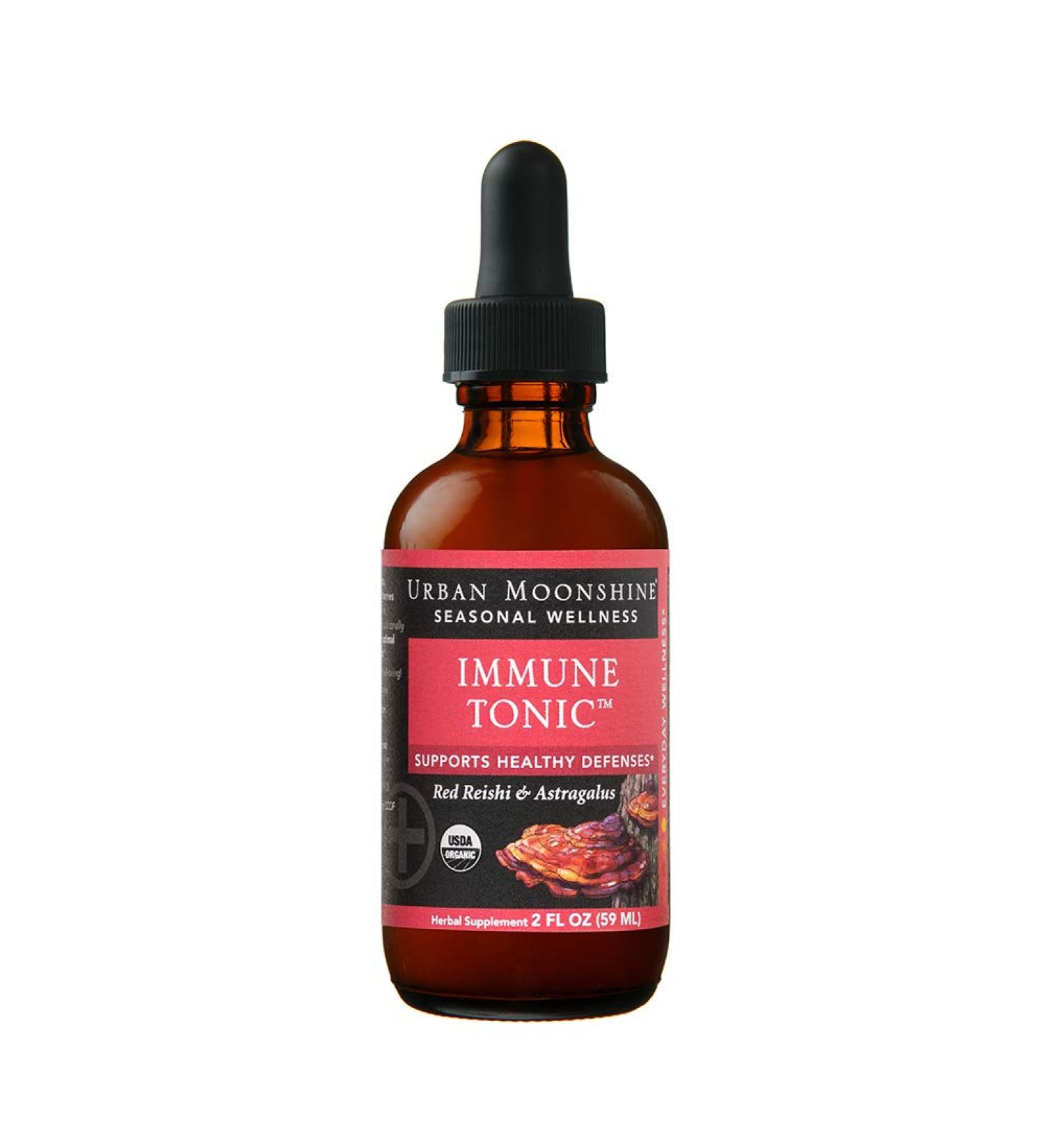 Urban Moonshine Immune Tonic with Red Reishi & Astragalus - 2 FL OZ - Supports Healthy Defenses - Buy Online on GoSupps.com