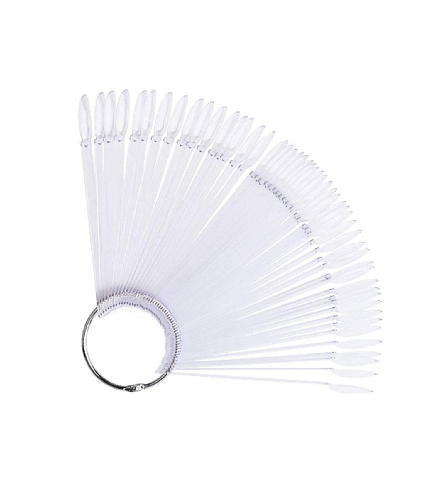 50Pcs Fan Shaped Nail Display Card | Round Head Polish Palettes | Nail Practice Tools - Buy Online on GoSupps.com