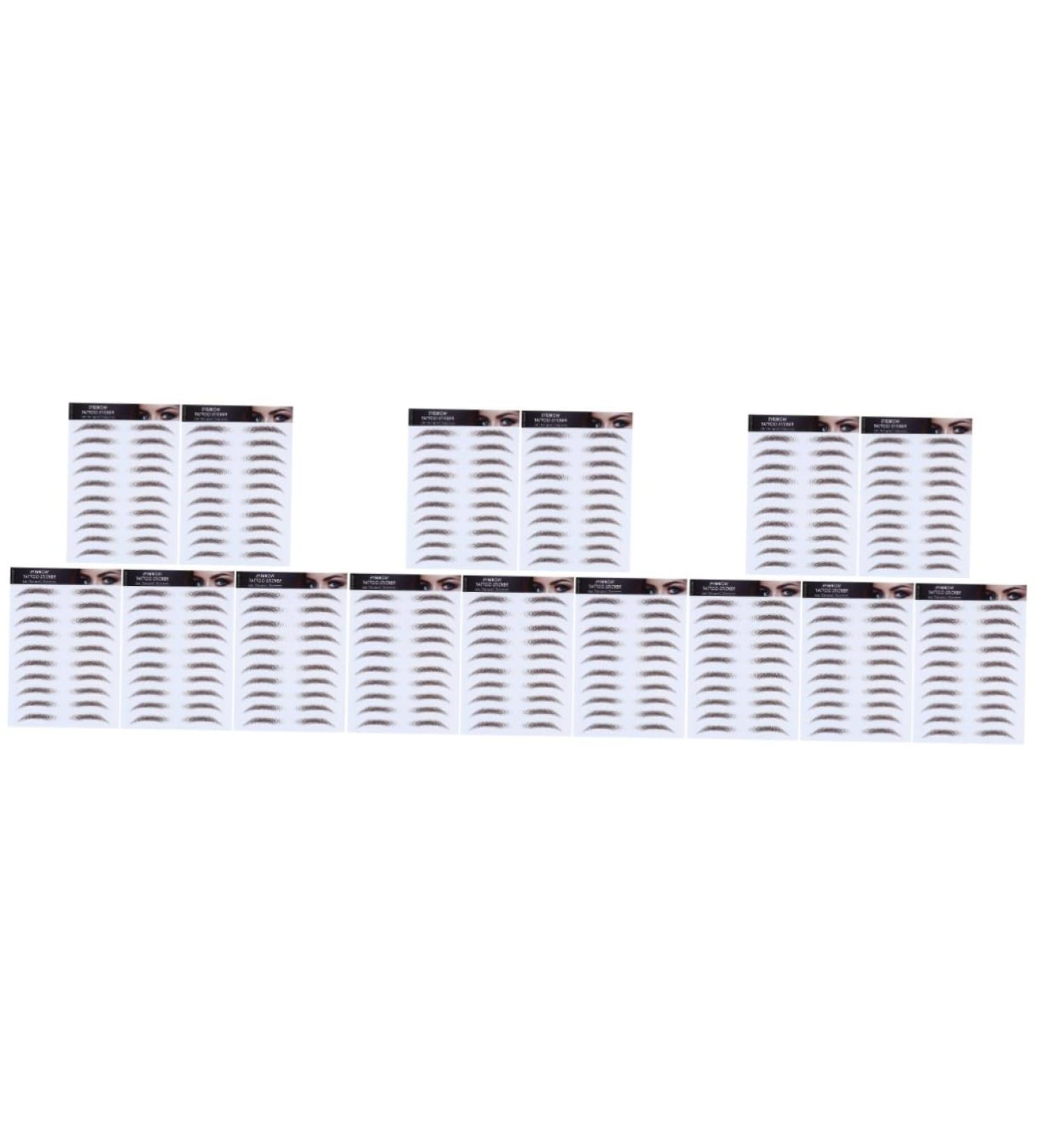 FOMIYES 15 Pcs Eyebrow Stickers Brow Transfers Artificial Eyebrow Temporary Brow Tattoos 6d Tool Water Proof - Buy Online on GoSupps.com