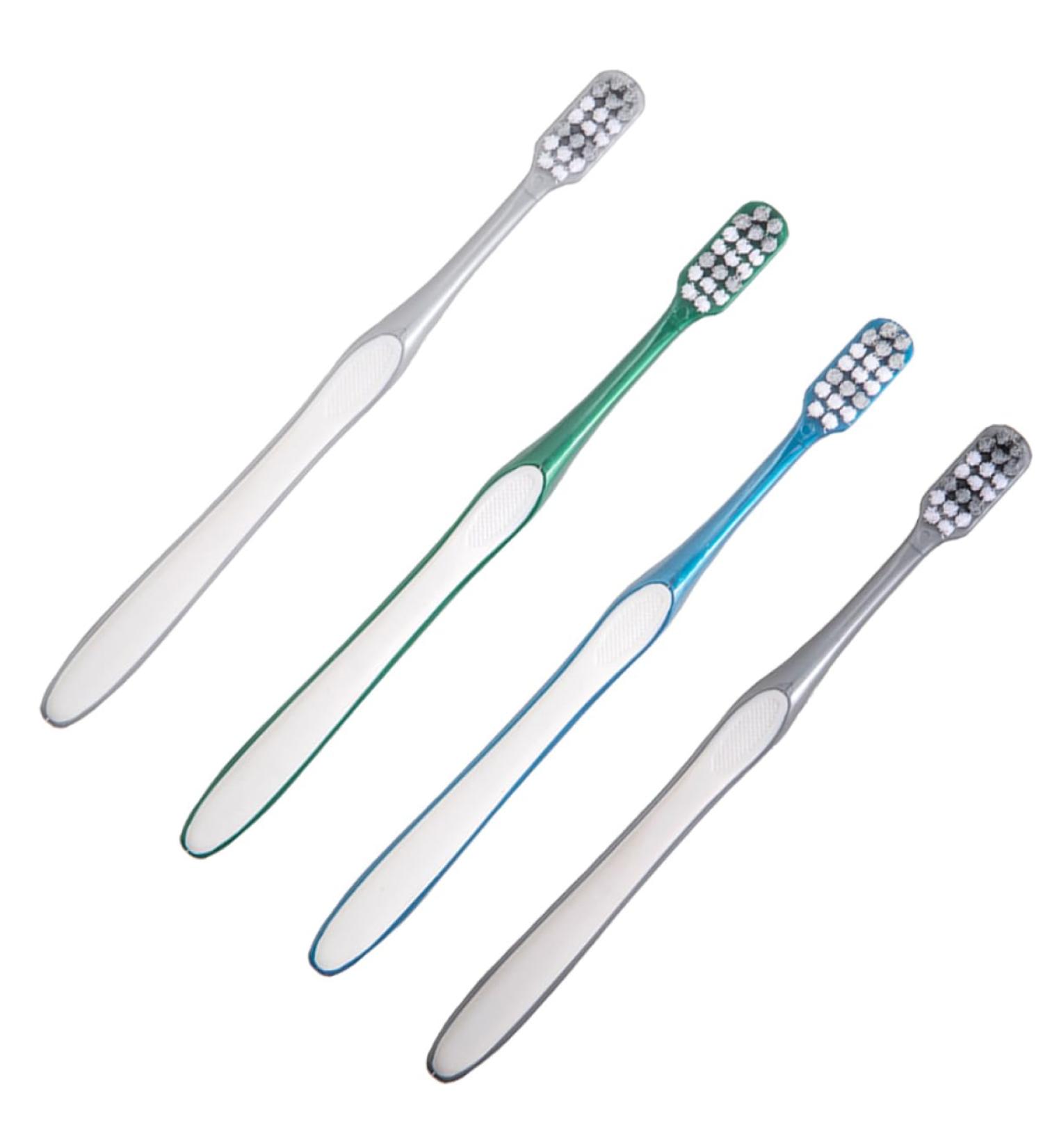Minkissy 4pcs Men's Travel Toothbrush Set | Big Head & Small Size | Perfect for Camping & Daily Use - Buy Online on GoSupps.com