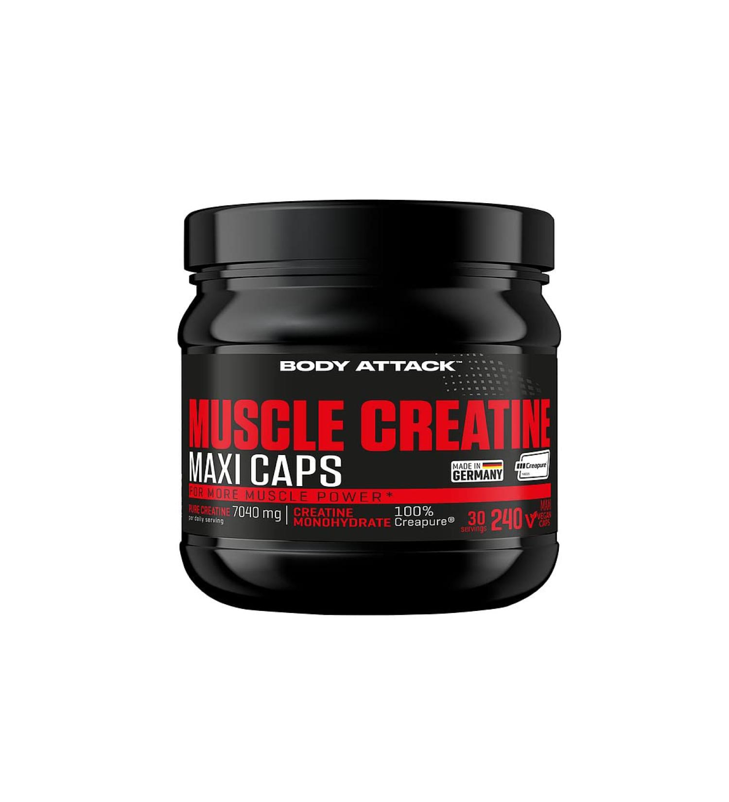 Body Attack Muscle Creatine (Creapure) (240 capsules)