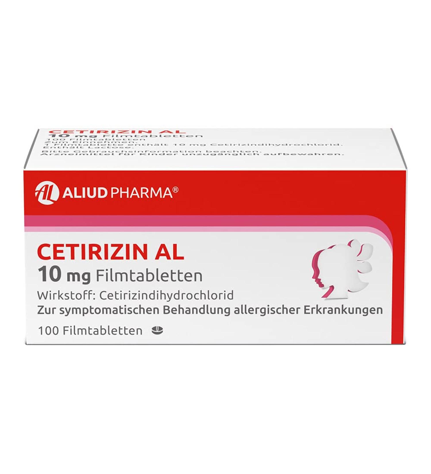 Aliud Pharma Cetirizin AL 10 mg - 100 Tablets | Effective Antiallergikum for Allergic Rhinitis Relief - Fast International Shipping - Buy Online on GoSupps.com