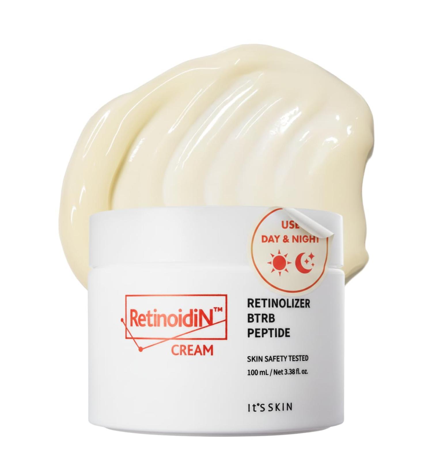 It'S SKIN Retinoidin Cream - Retinol Anti Aging Face Moisturizer - Smooth Wrinkles & Fine Lines - Firming & Moisturizing with Adenosine Hyluronic Acid Peptides Niacinamide and Ceramide 3.38 oz. - Buy Online on GoSupps.com