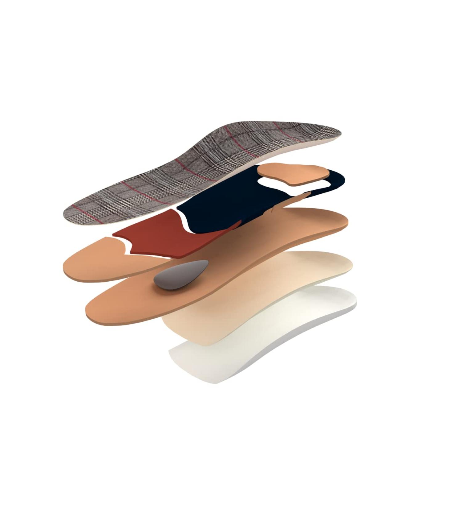 Kingmed Orthopedic Insoles for Hallux Valgus | Cross-Vaulted Checkered Suede | Size 38 (25.4 cm) - International Shipping Available - Buy Online on GoSupps.com