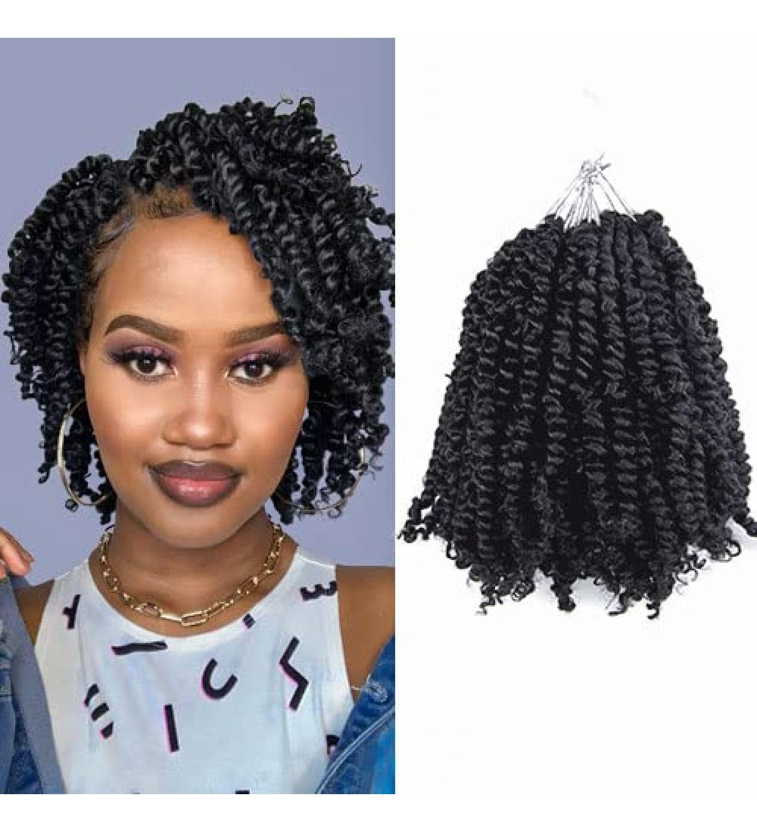 6 Inch Pre-twisted Passion Twist Crochet Hair 8 Packs - Short Pre-looped Braiding Hair in 1B/Natural Black (Pack of 8) - Buy Online on GoSupps.com