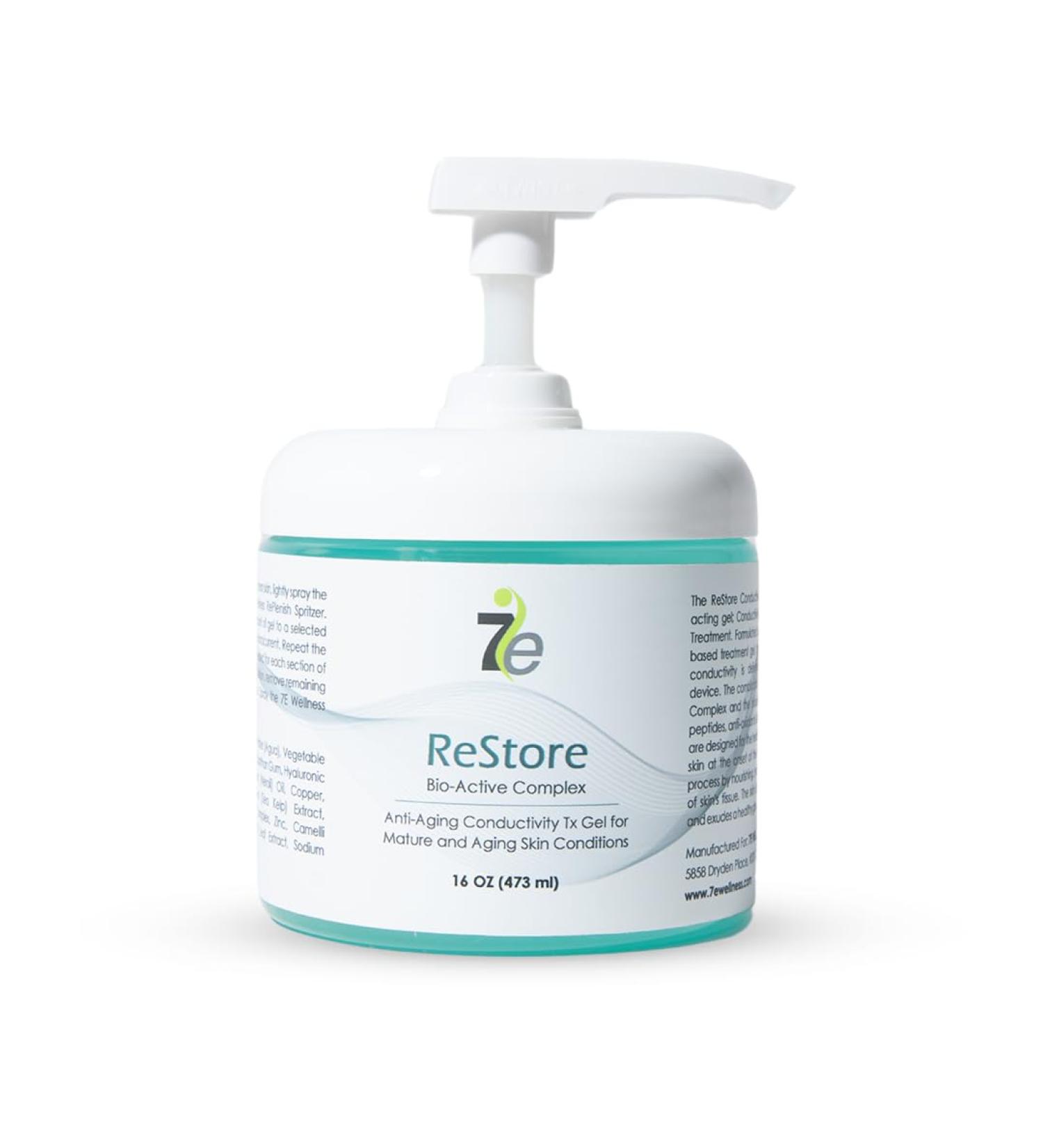 7E Wellness Myolift Restore Conductive Gel with Bio-Active Complex - 16oz - Facial Skin Care Products with Green Tea Extract Hyaluronic Acid&Collagen Peptides Anti Aging &Skin Tightening 16oz-Pack 1 16 Fl Oz (Pack of 1) - Buy Online on GoSupps.com
