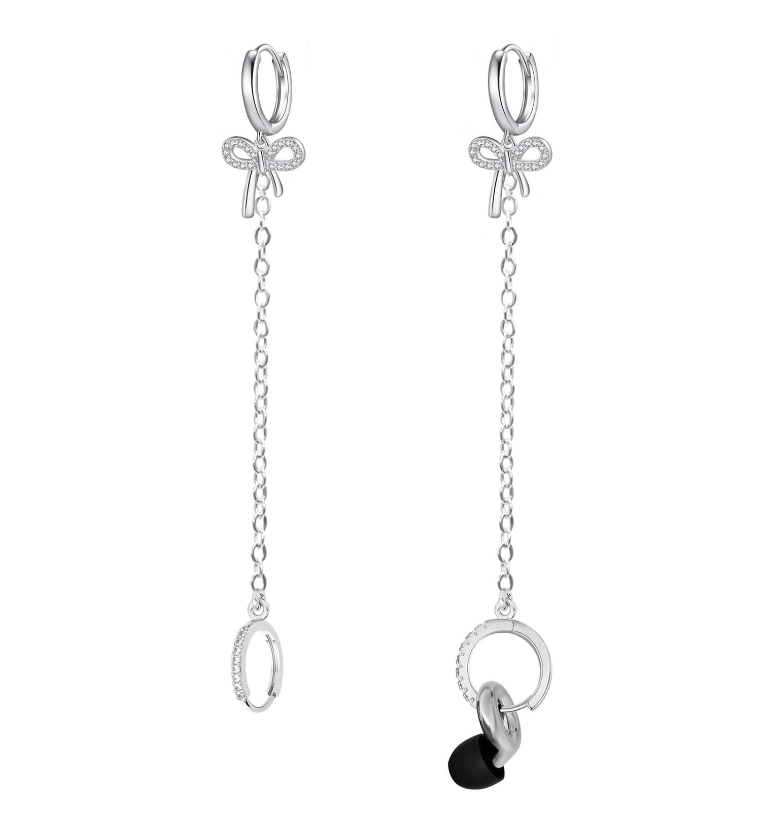Chendalize Noise Reducing Earplug Earrings - Stylish Ear Plug Holder for Women Perfect for Concerts & Noise Cancelling Silver - Buy Online on GoSupps.com