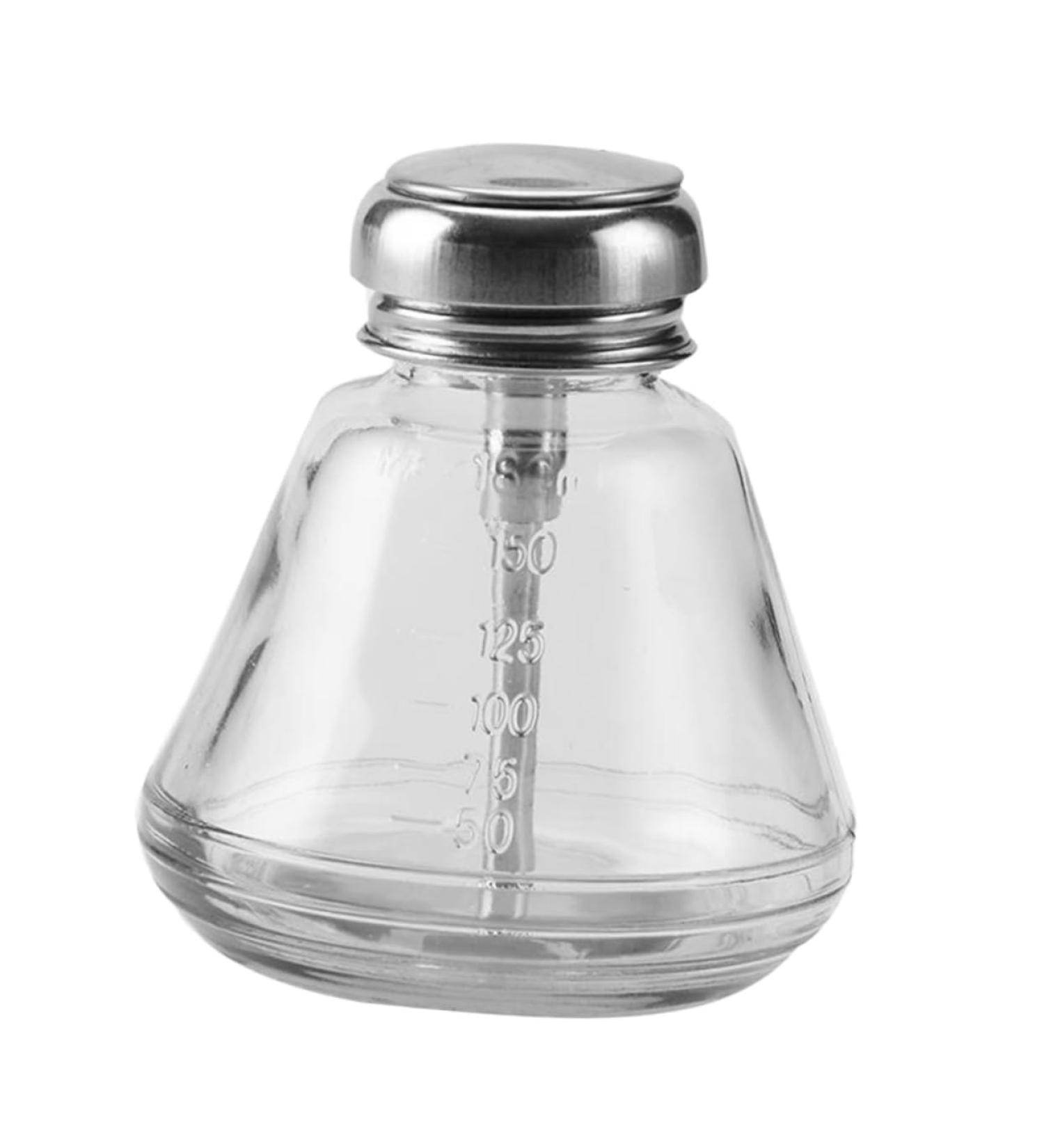  SOESFOUFU Refillable Glass Bottle Shaped for Nail Polish Remover with 180ml Pressure Pump Bottle for Liquid Storage - Buy Online on GoSupps.com